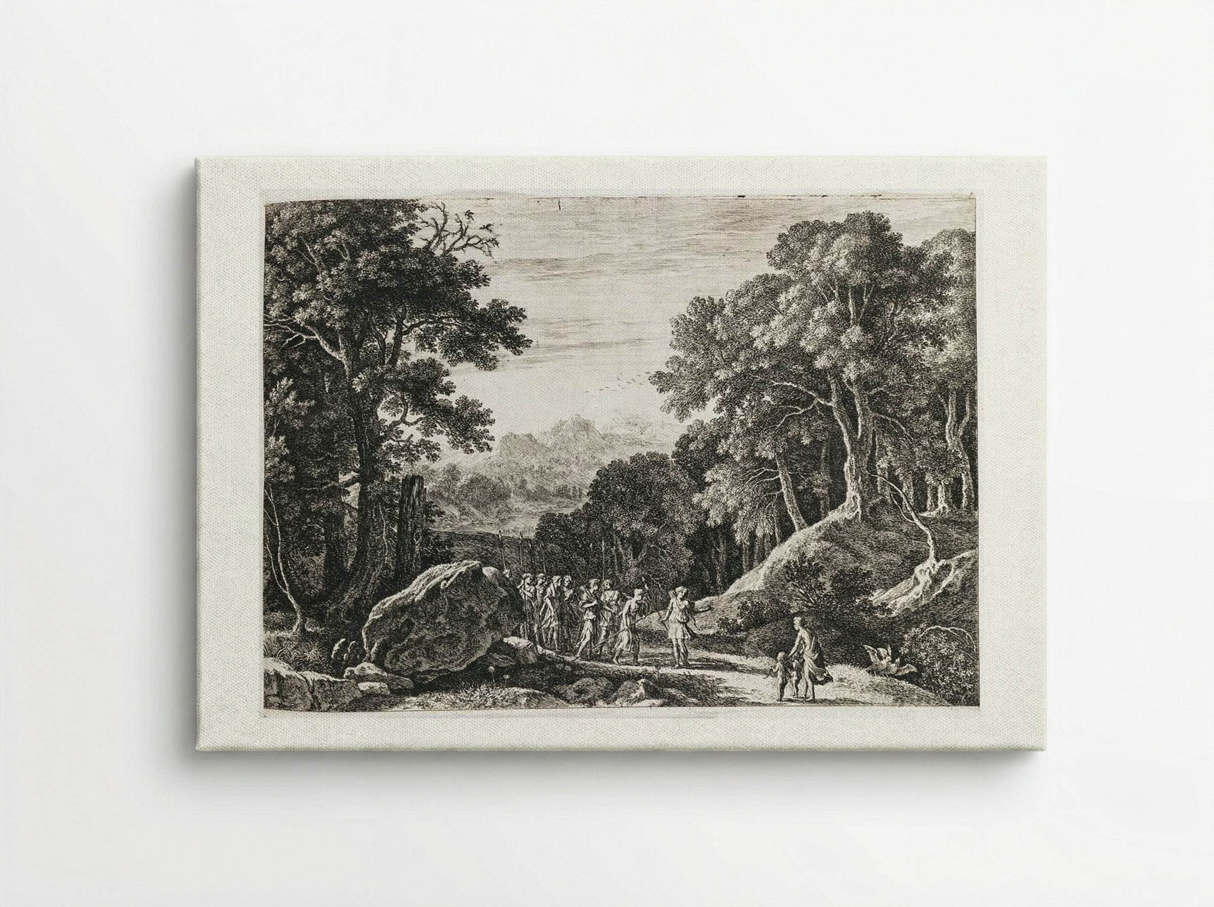 Venus Offering Diana a Choice Between Cupid and Adonis - Herman van Swanevelt - Canvas