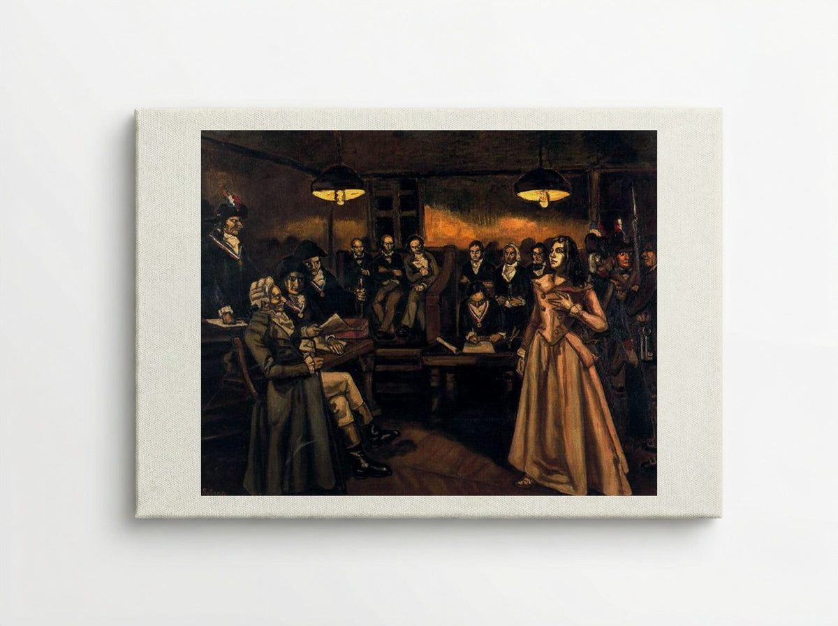 The Trial of Madame Roland - José Gutiérrez Solana - Canvas