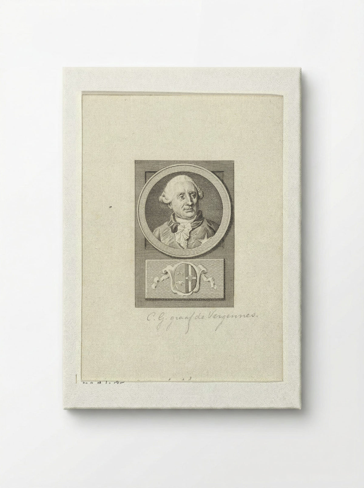 Portrait of Charles Gravier, Count of Vergennes - Reinier Vinkeles - Canvas