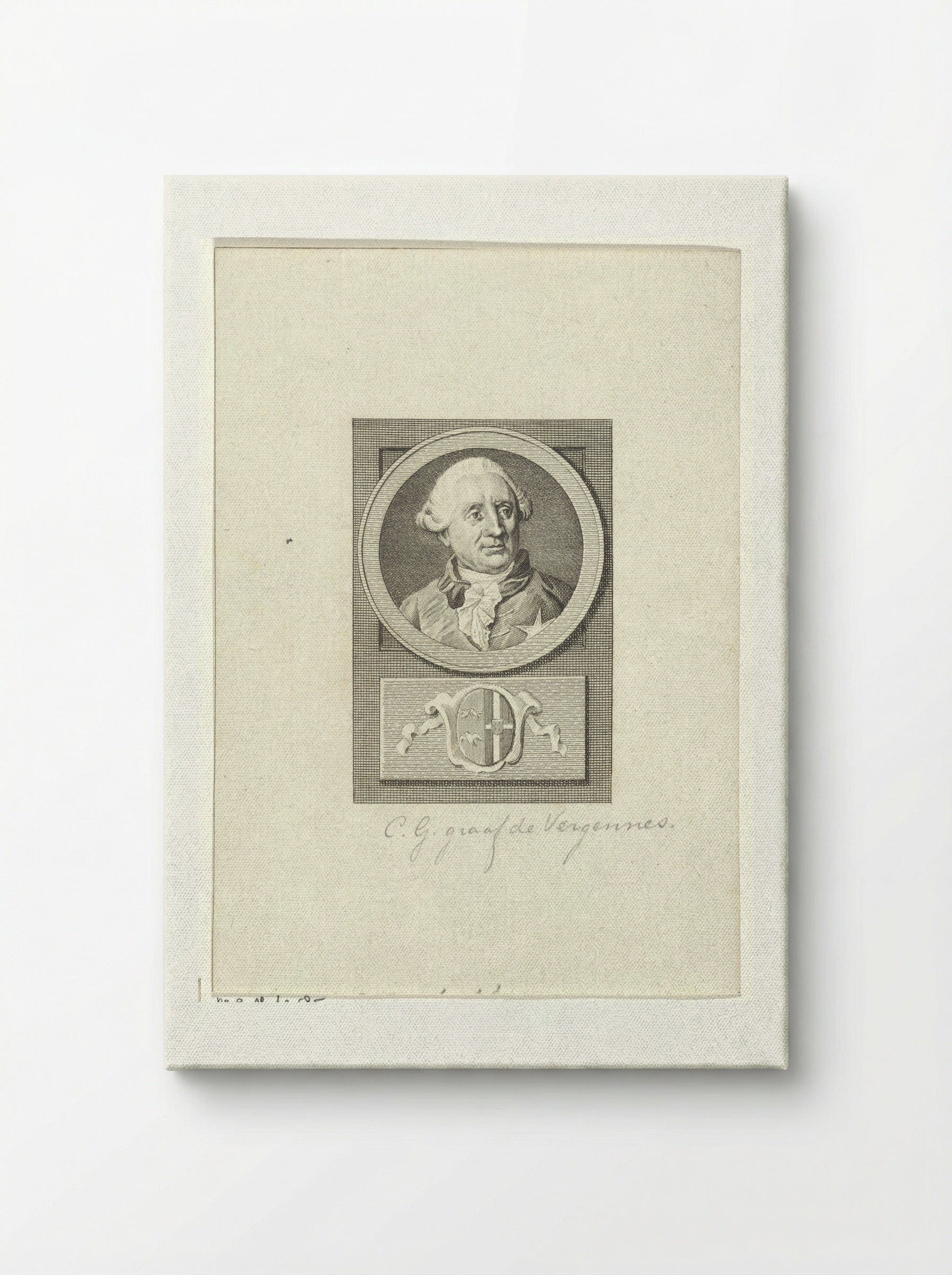 Portrait of Charles Gravier, Count of Vergennes - Reinier Vinkeles - Canvas