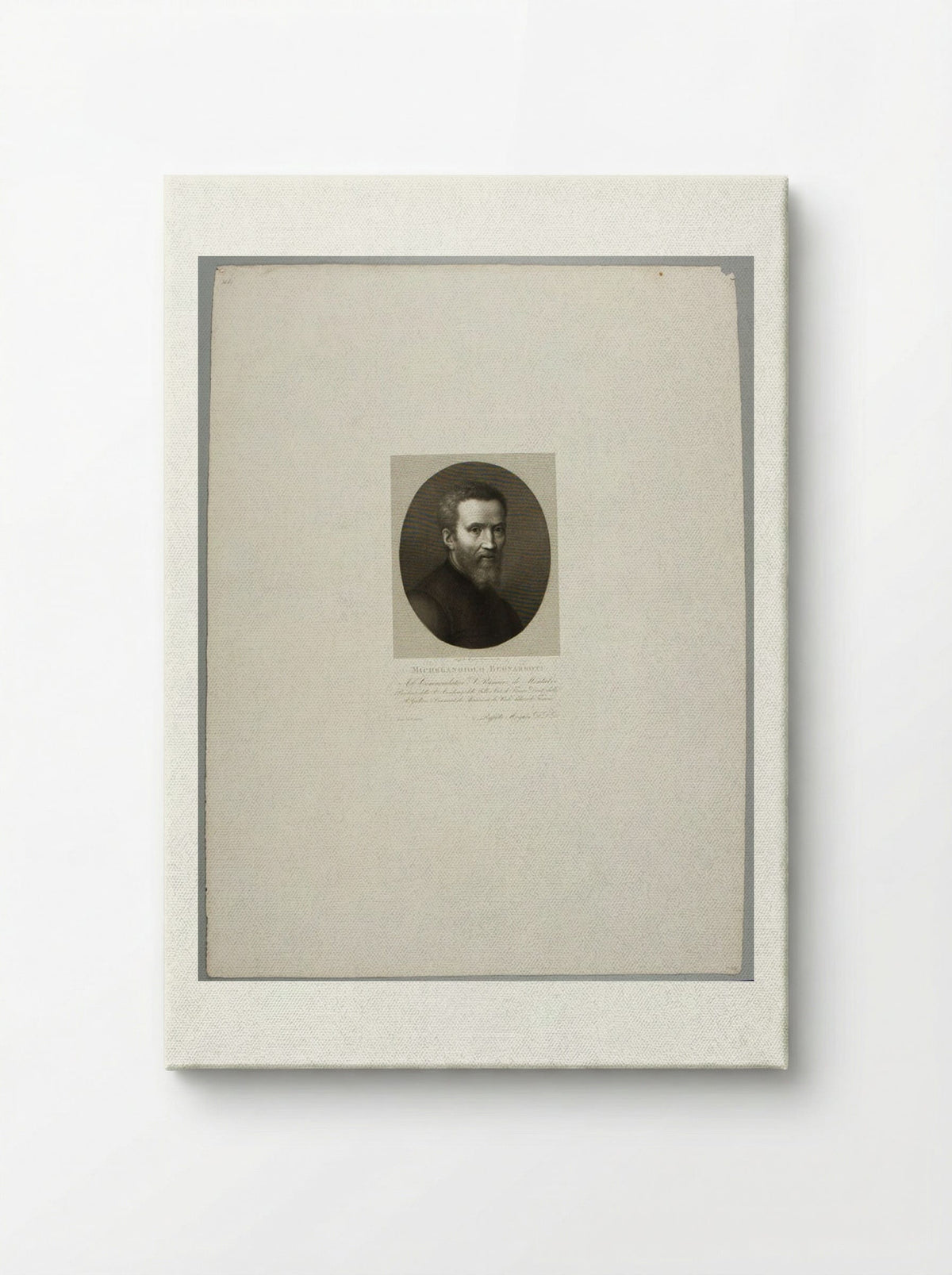 Portrait of Michelangelo Buonarroti - Raphael Morghen - Canvas