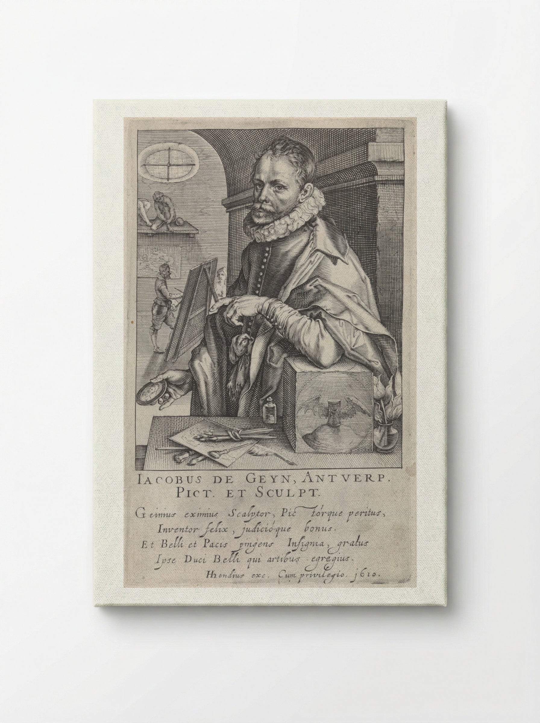 Portrait of Jacques de Gheyn II - Jacques de Gheyn II - Canvas
