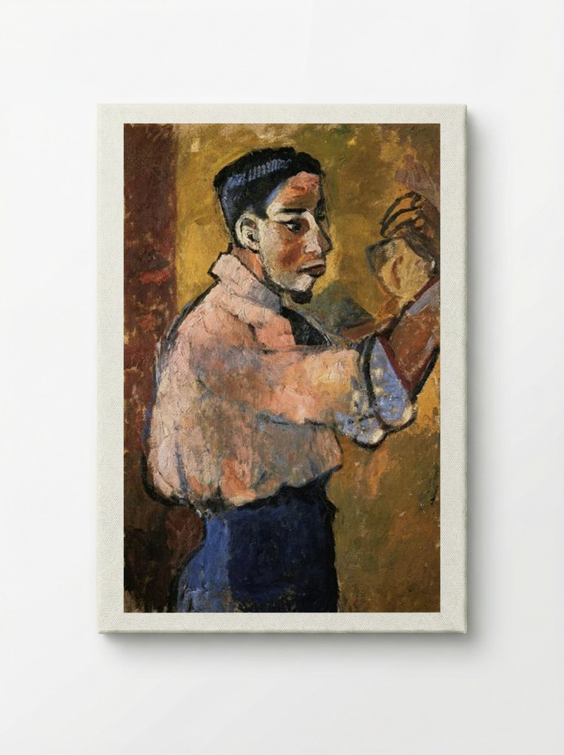 Young Man with a Goatee - Natalia Goncharova - Canvas