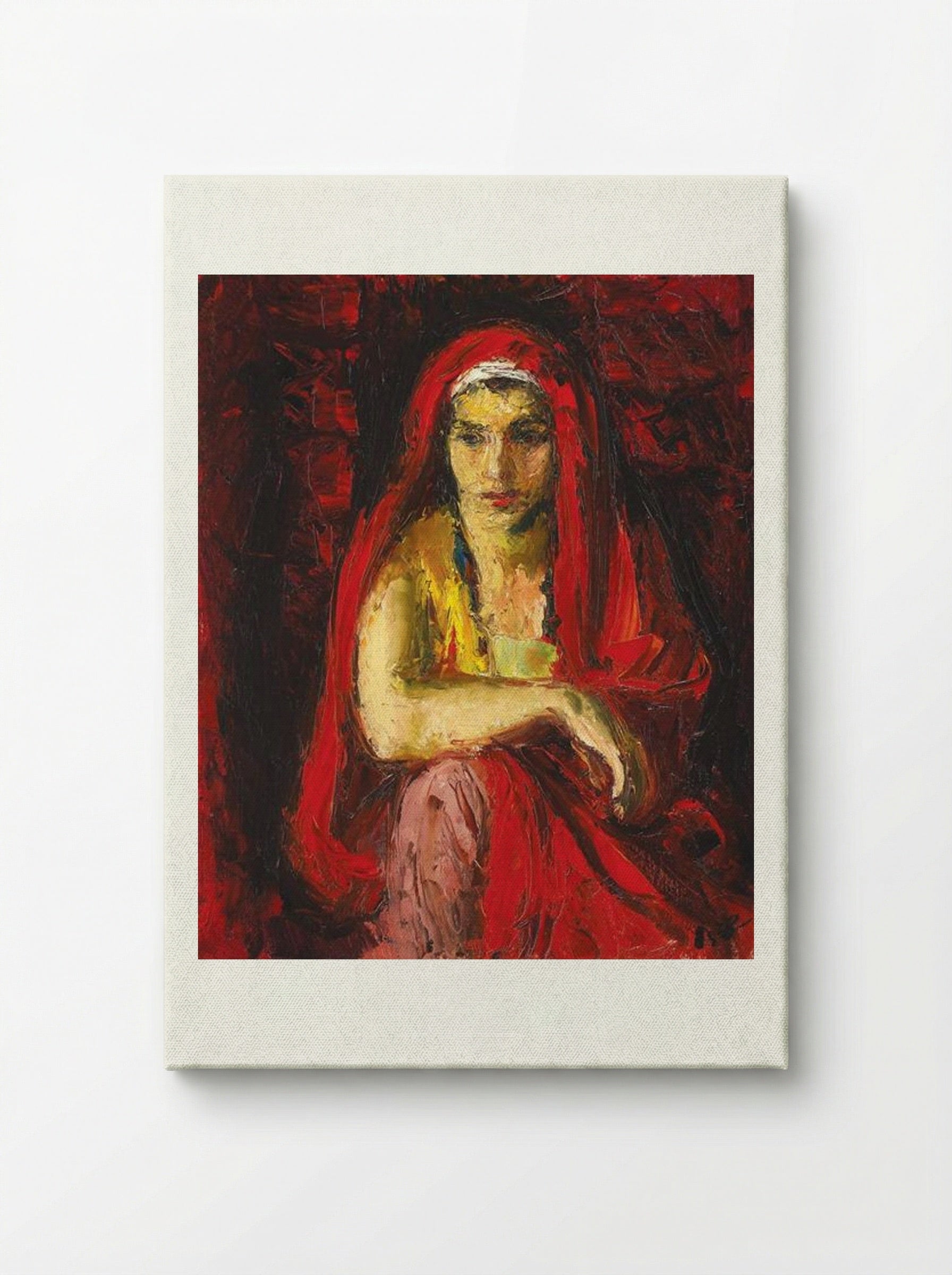 The Red Shawl - Iosif Iser - Canvas