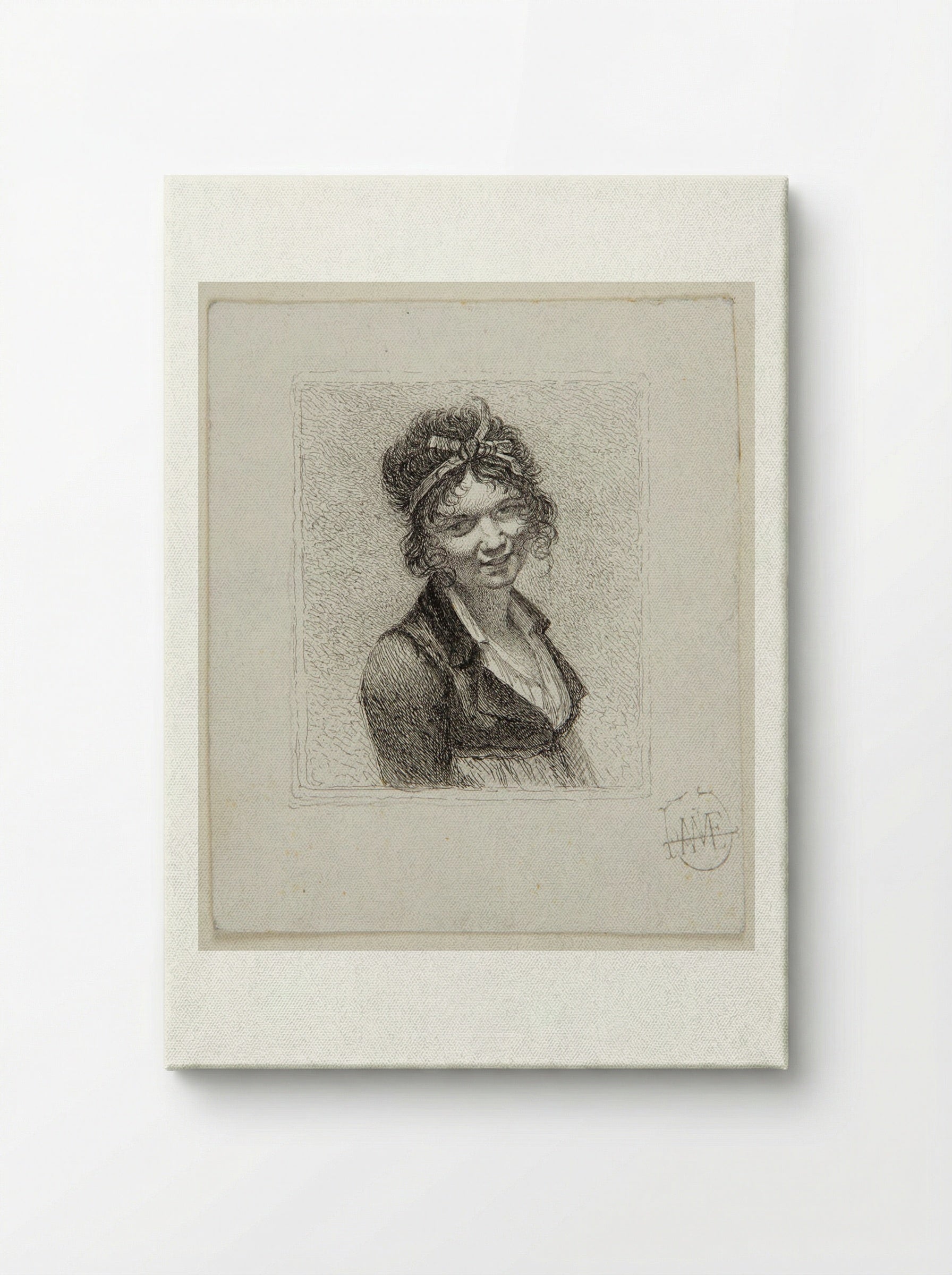 Portrait of Constance Mayer - Léopold Flameng - Canvas