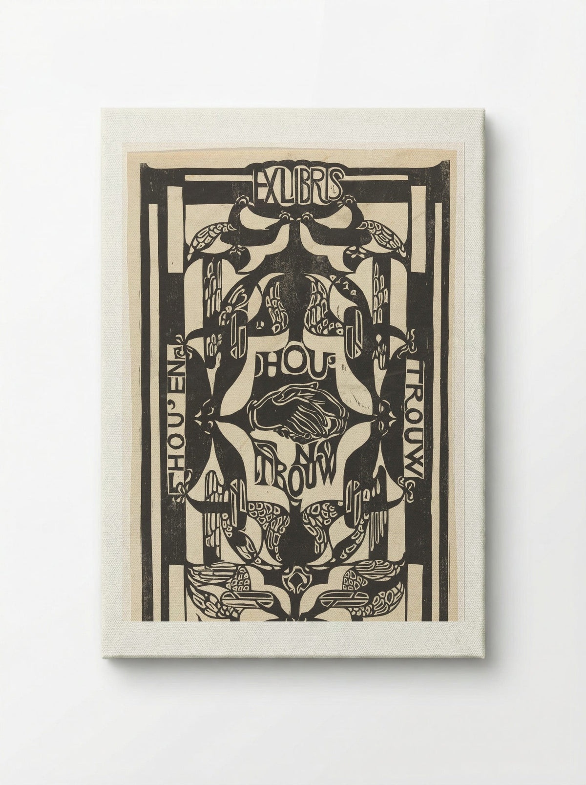 Ex libris van de vereniging Hou'en Trouw - Carel Adolph Lion Cachet - Canvas