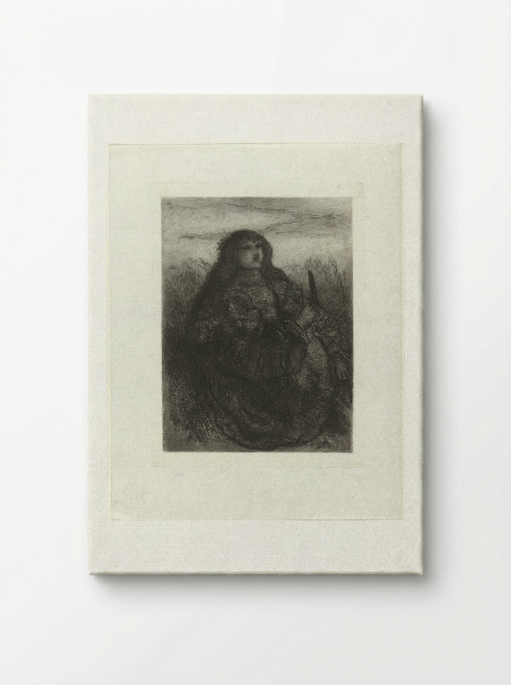 Vrouw in een landschap - Matthijs Maris - Canvas