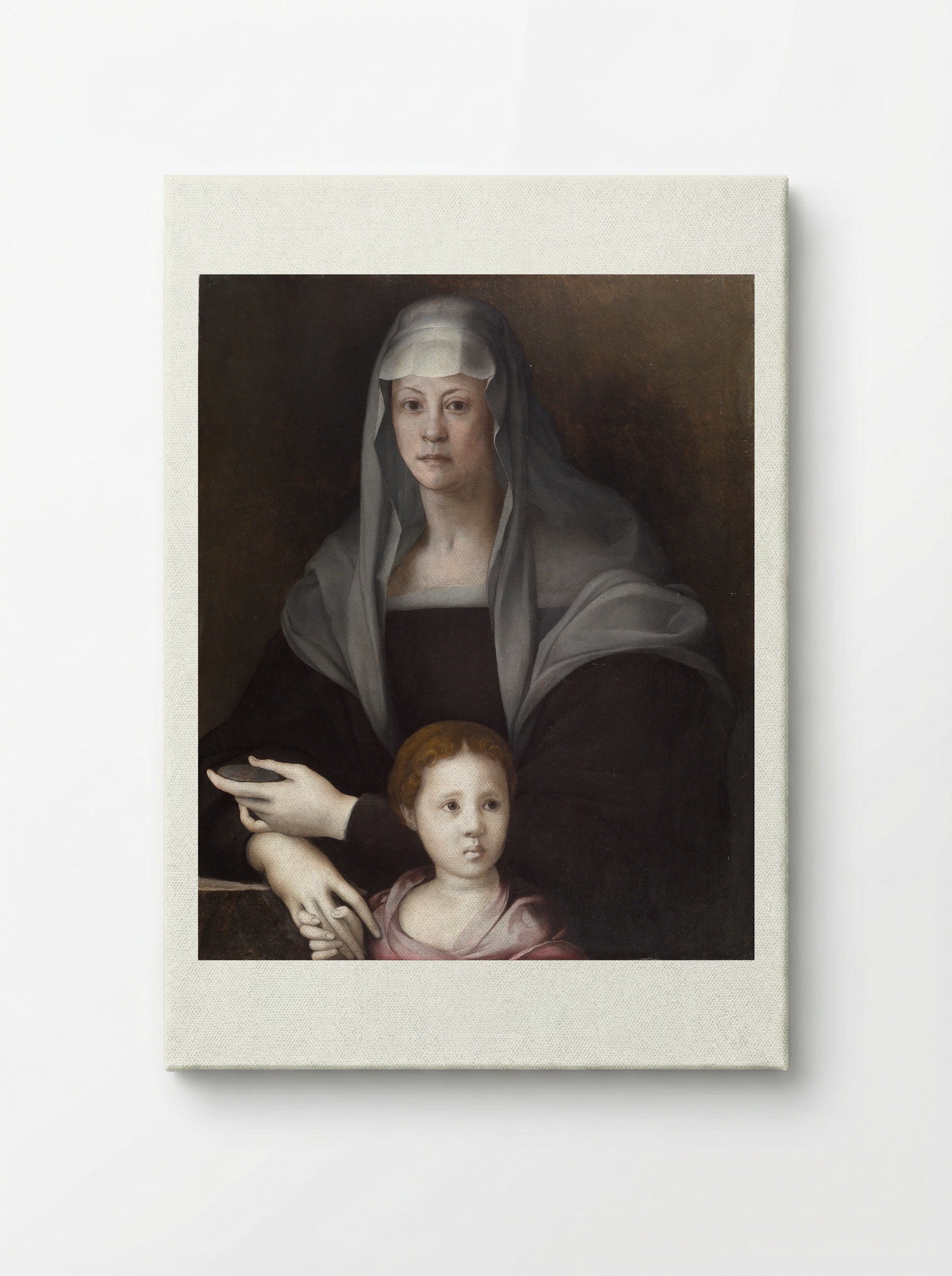Portrait of Maria Salviati with Giulia de' Medici - Jacopo Pontormo - Canvas