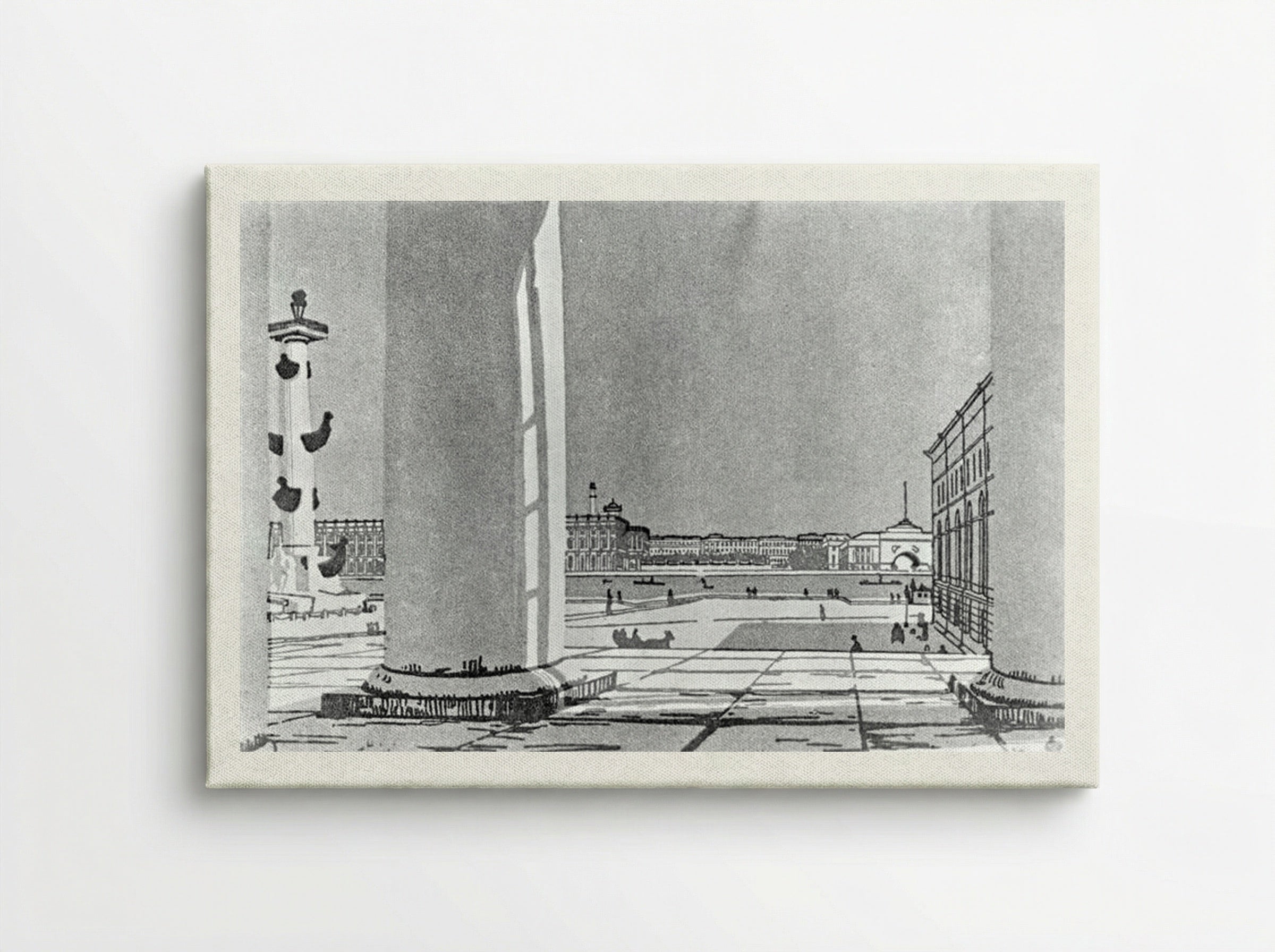 Neva through the columns of the Exchange - Anna Ostroumova-Lebedeva - Canvas