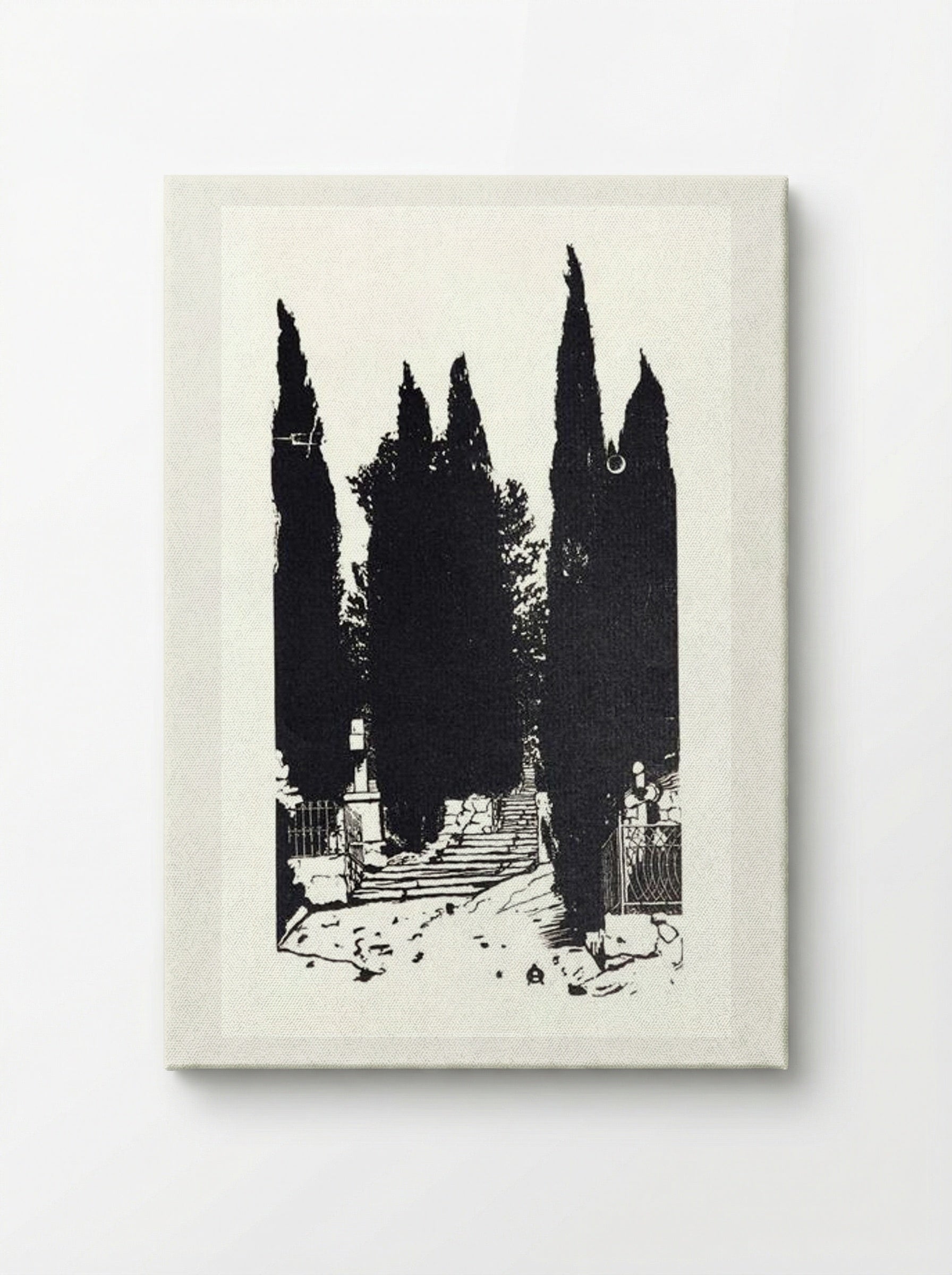 Cypress Trees - Anna Ostroumova-Lebedeva - Canvas