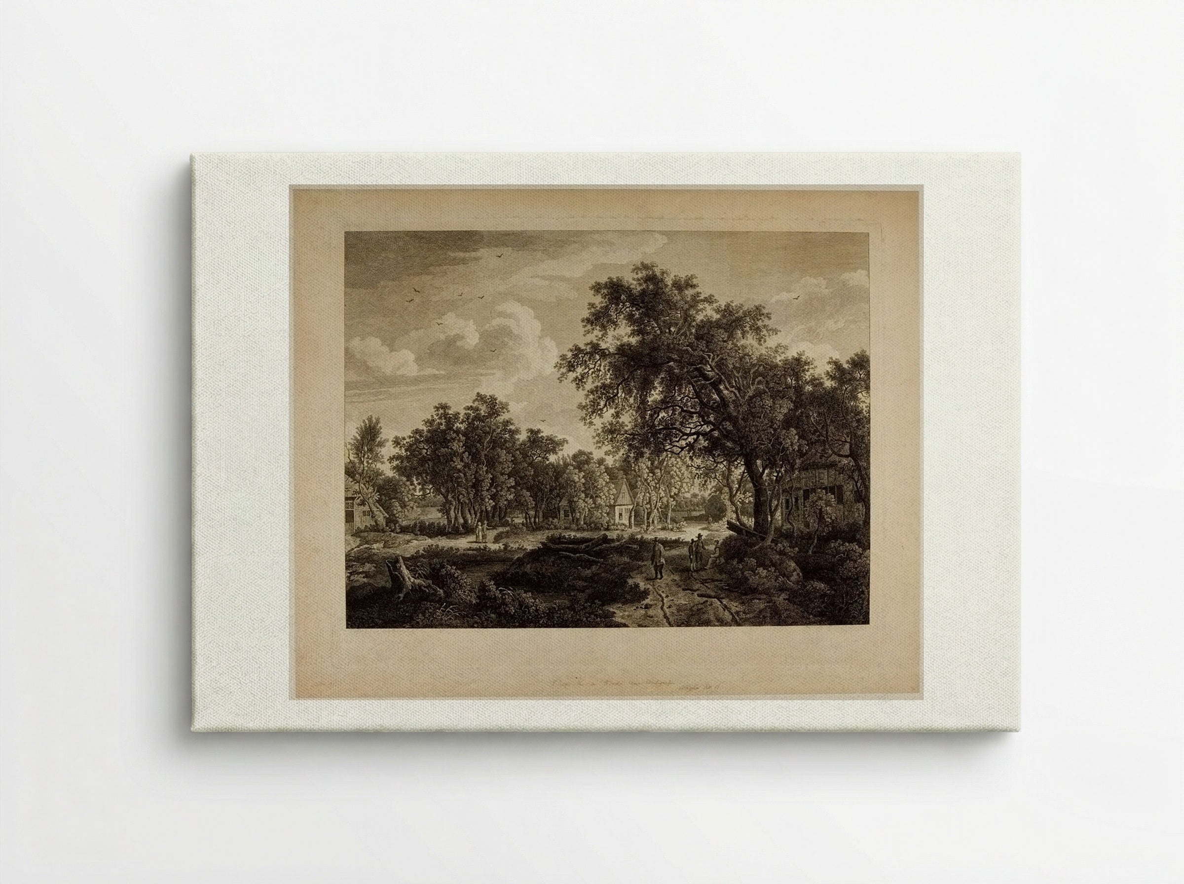 View of a Village in a Wood, near Antwerp - François Vivares - Canvas