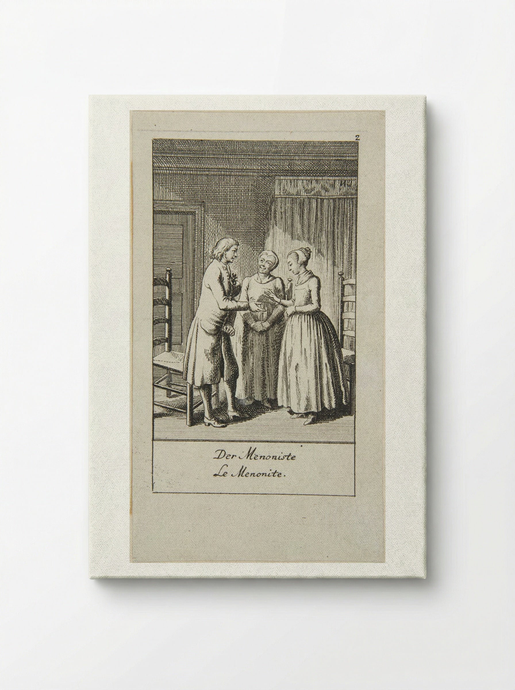 Illustration for Wedding Proposals: The Mennonite - Daniel Nikolaus Chodowiecki - Canvas