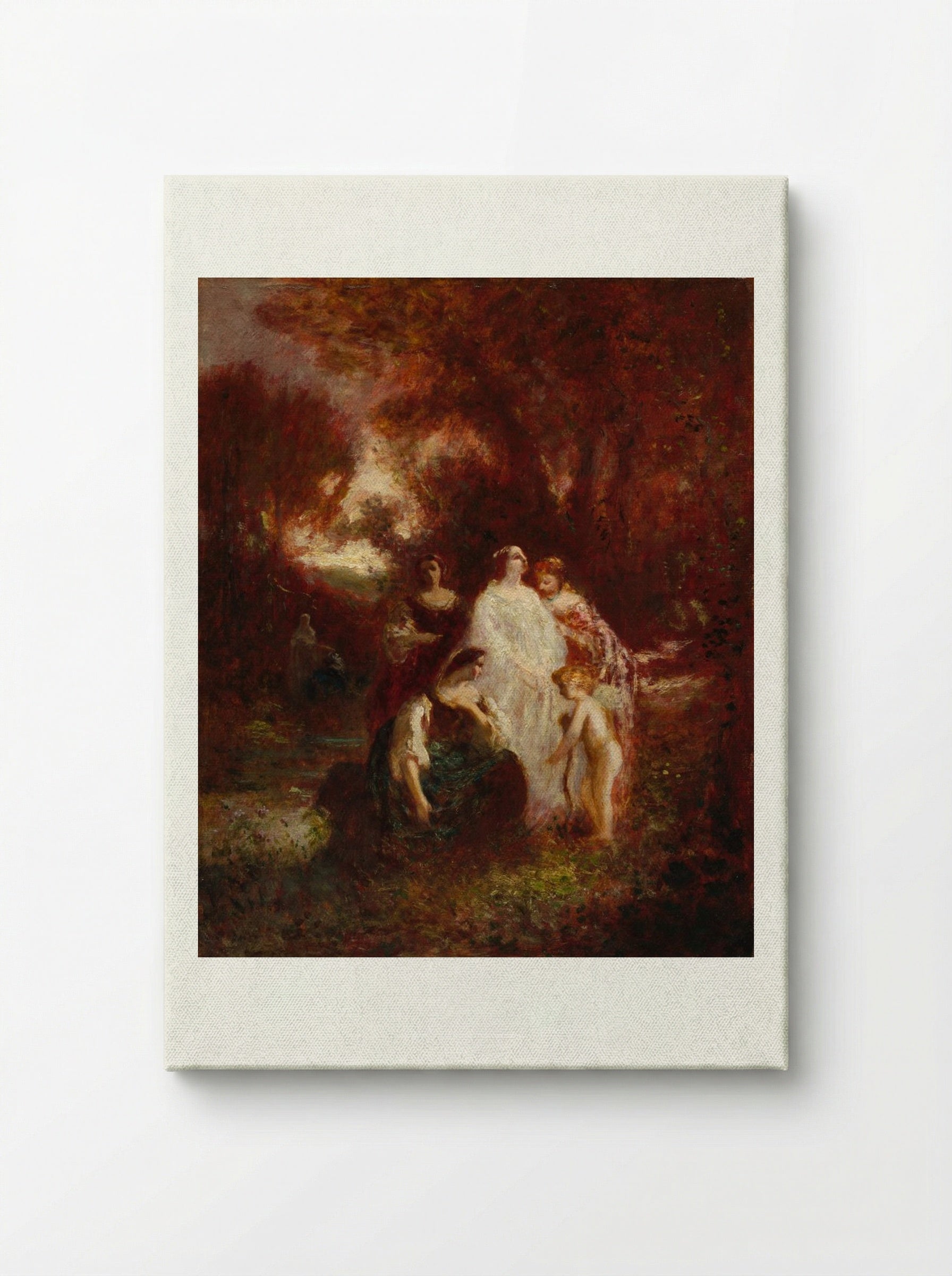 Figures in the Woods - Adolphe Monticelli - Canvas