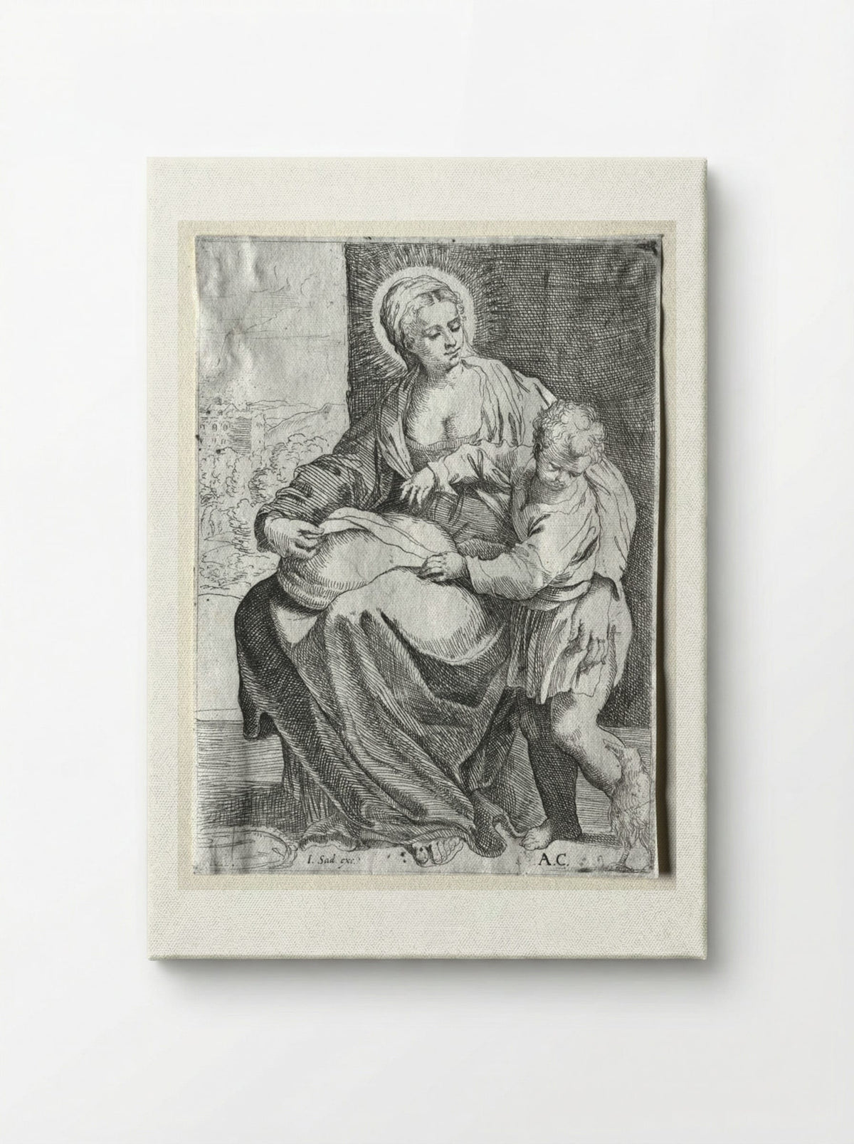 Madonna with the White Raven - Annibale Carracci - Canvas