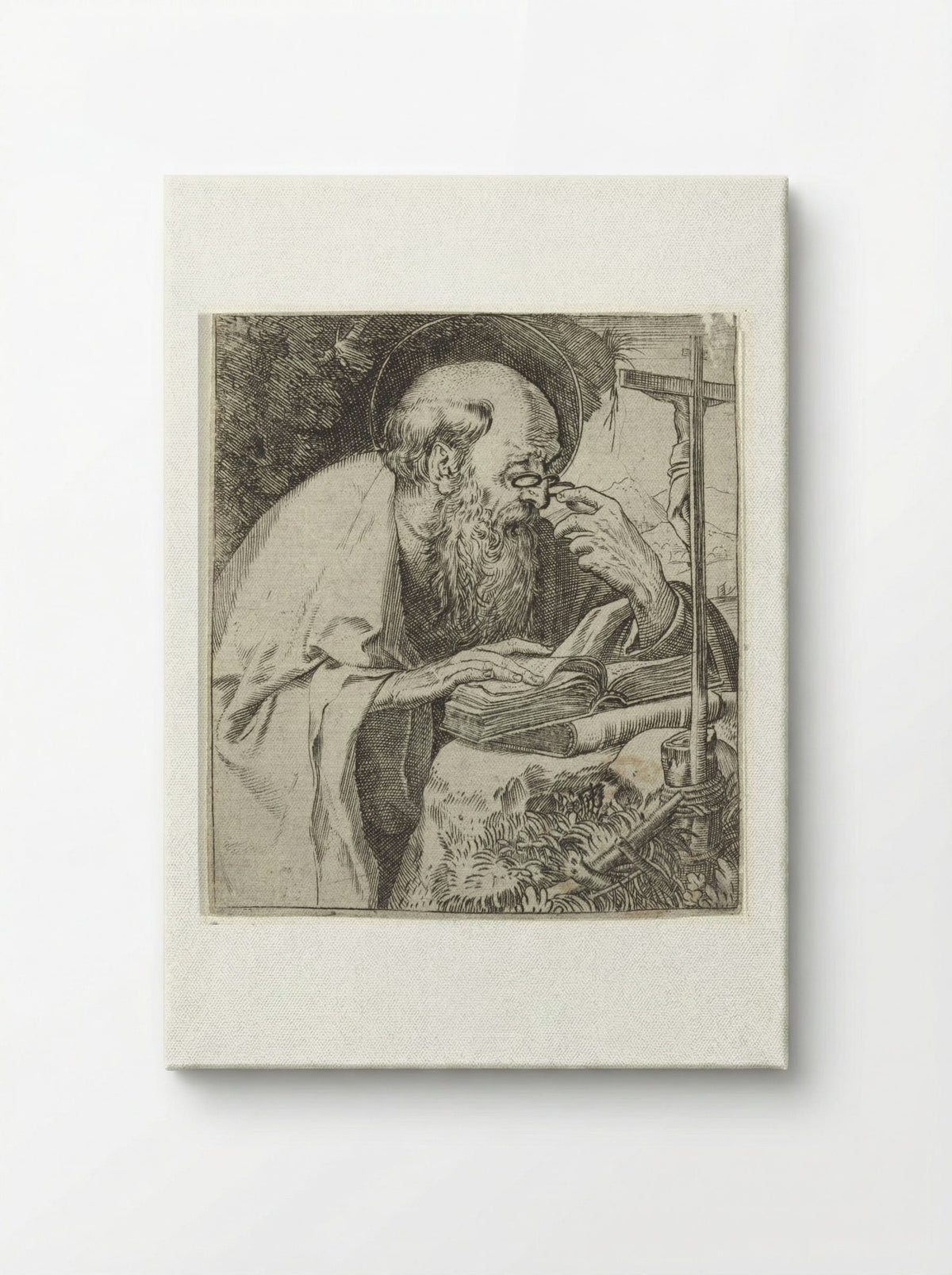 Saint Jerome Reading - Annibale Carracci - Canvas