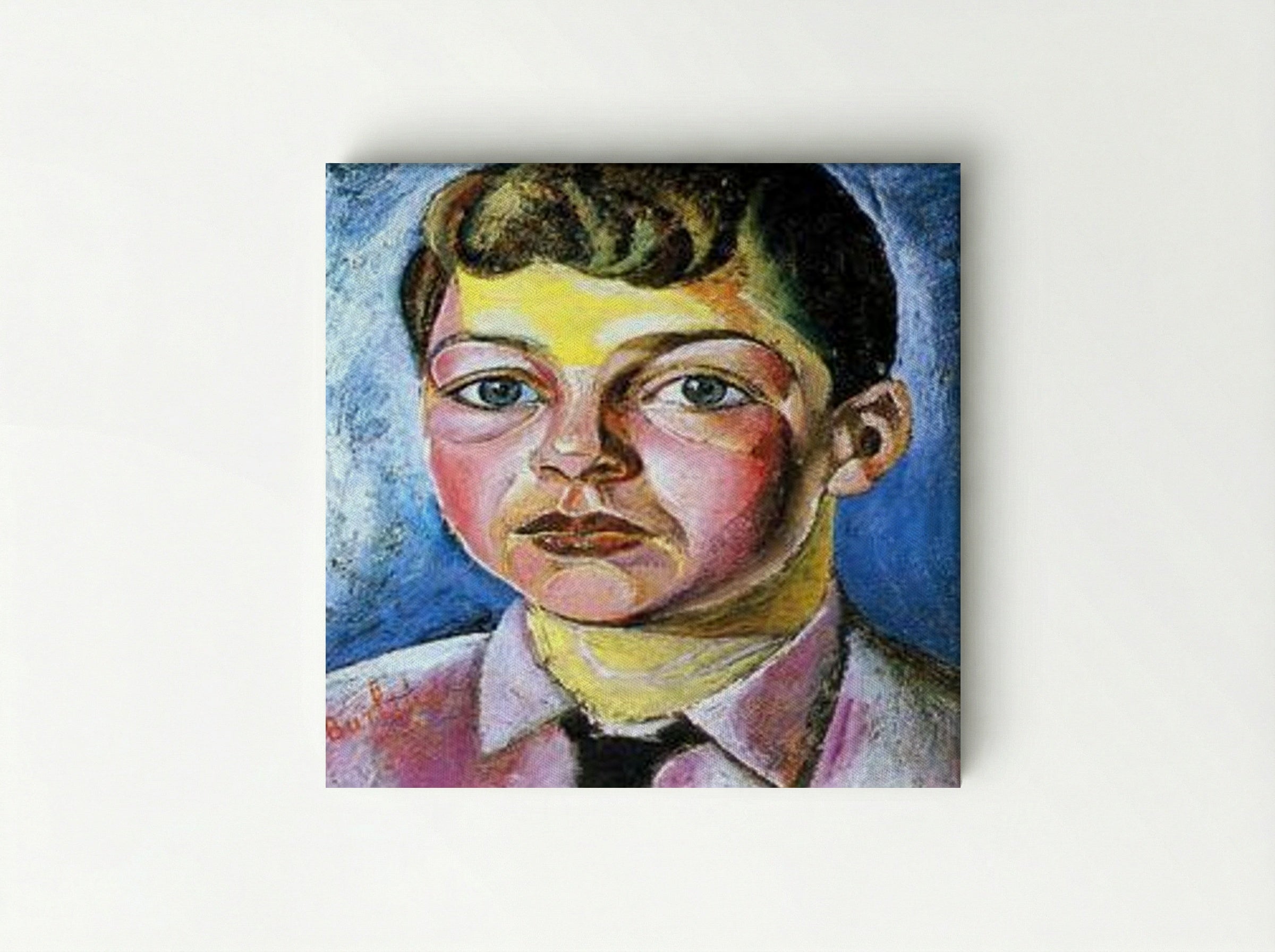 Portrait of Nicolas, the Artist's Son - David Burliuk - Canvas