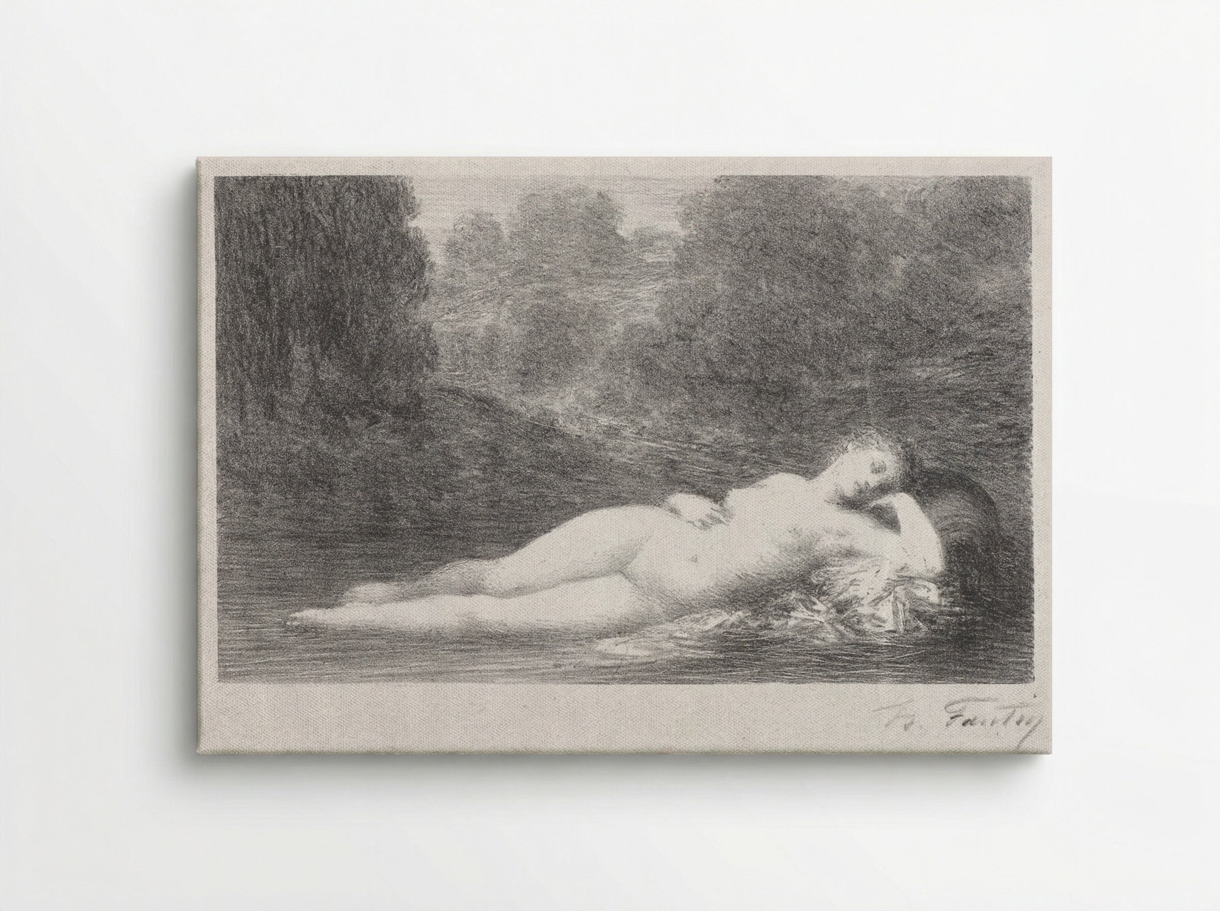 Lying in the Water - Henri Fantin-Latour - Canvas