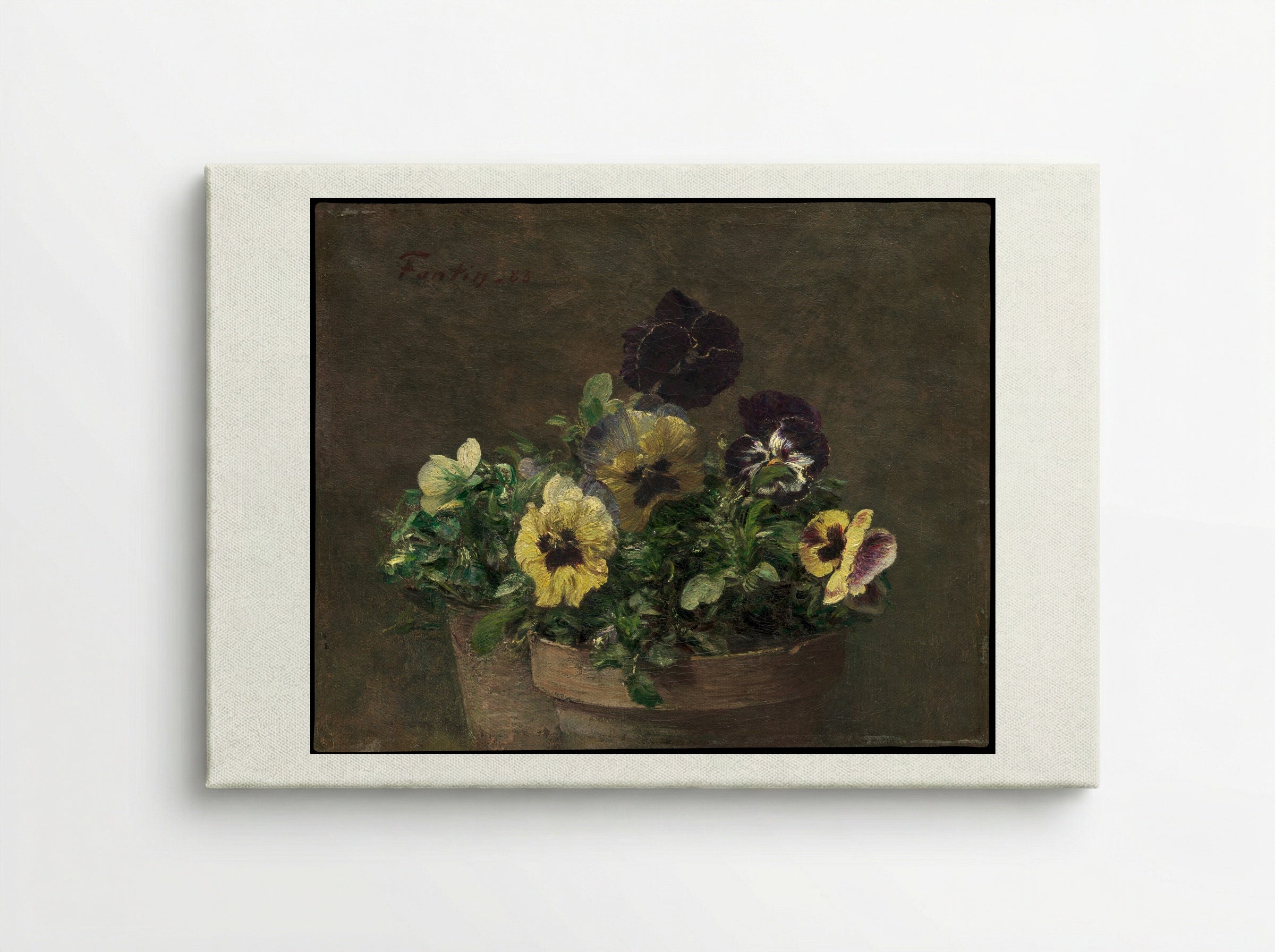 Potted Pansies - Henri Fantin-Latour - Canvas