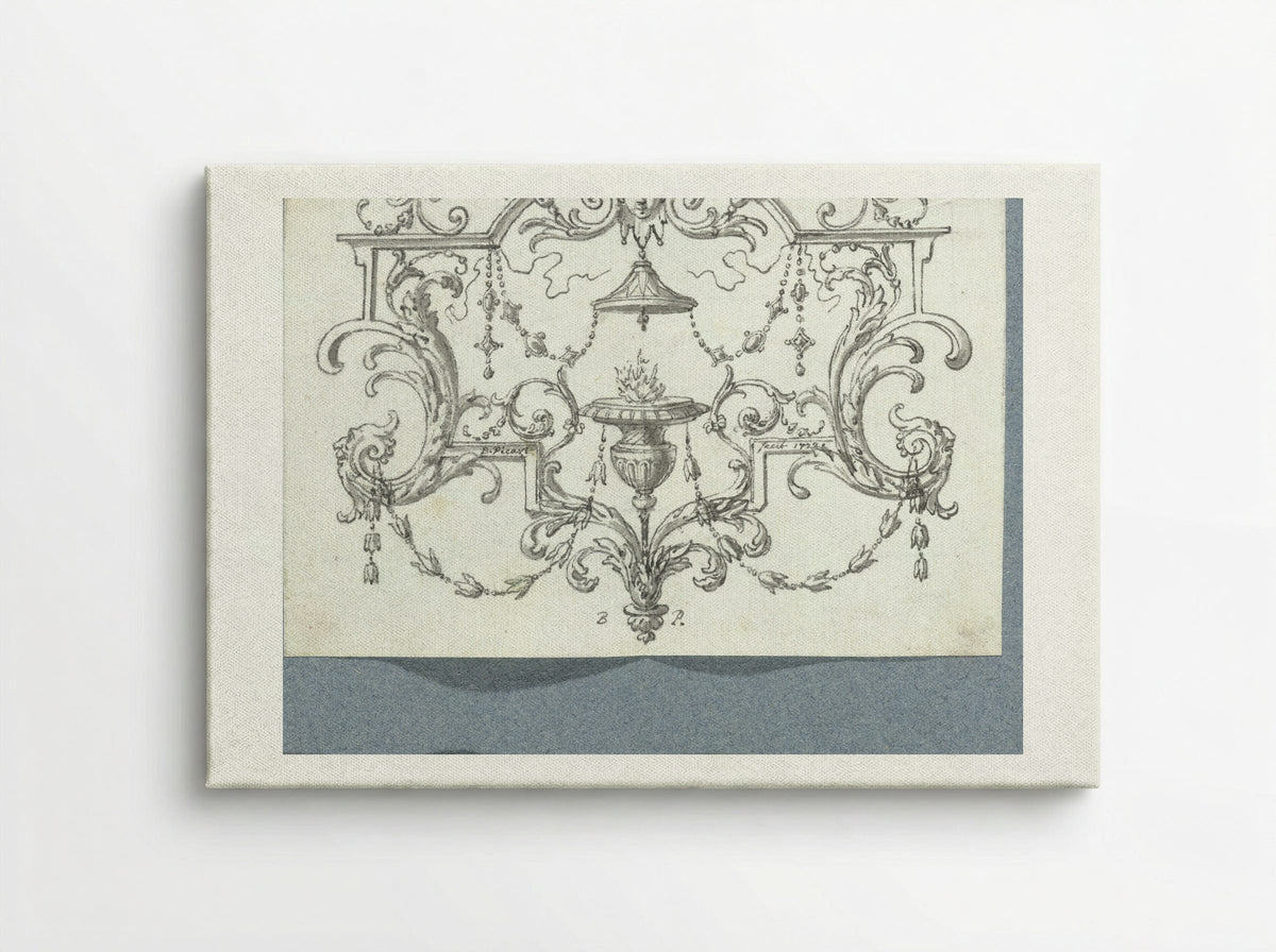 Paneelvulling met brandende lamp - Bernard Picart - Canvas