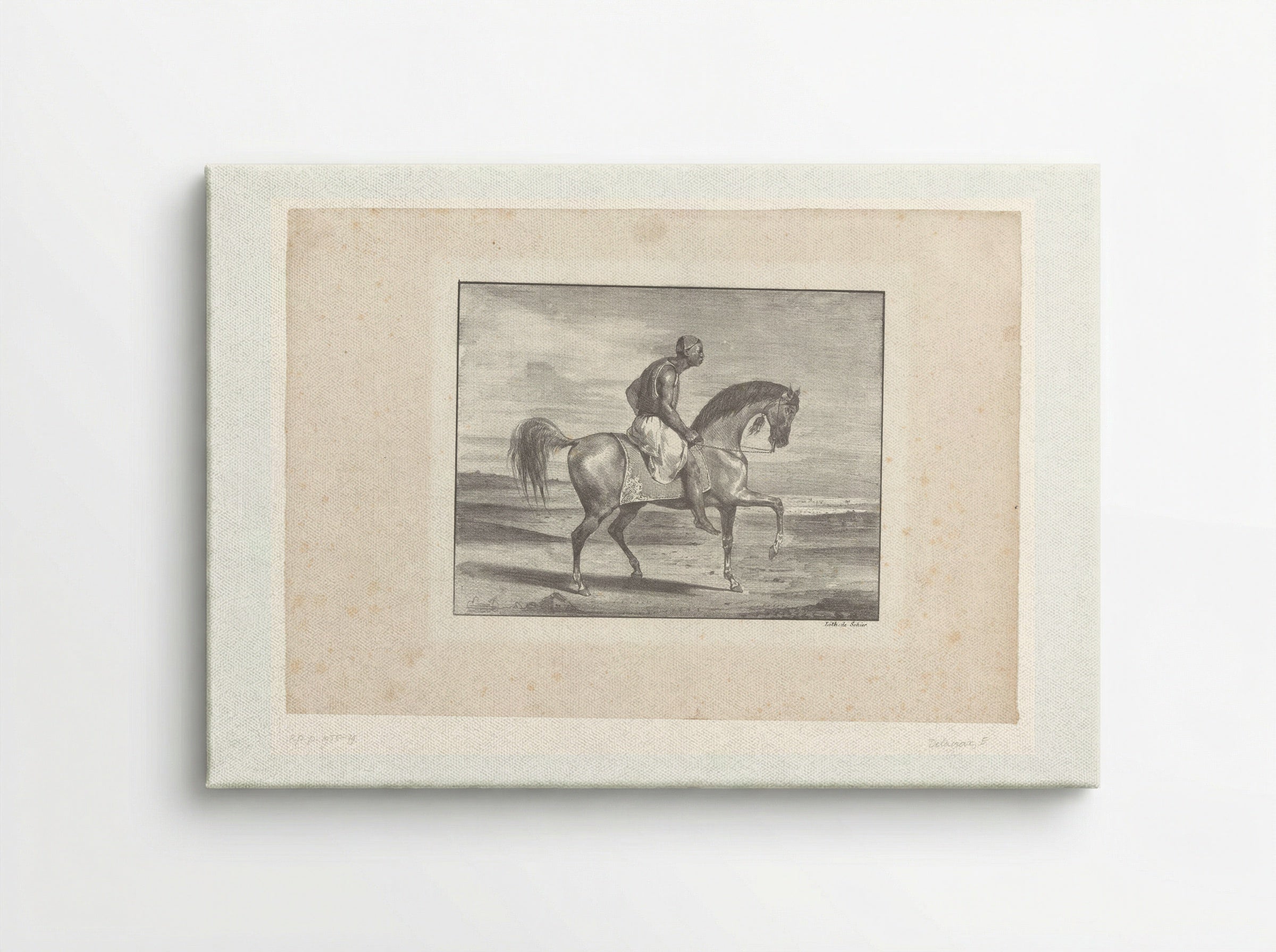 Man on Horseback in the Desert - Eugène Delacroix - Canvas