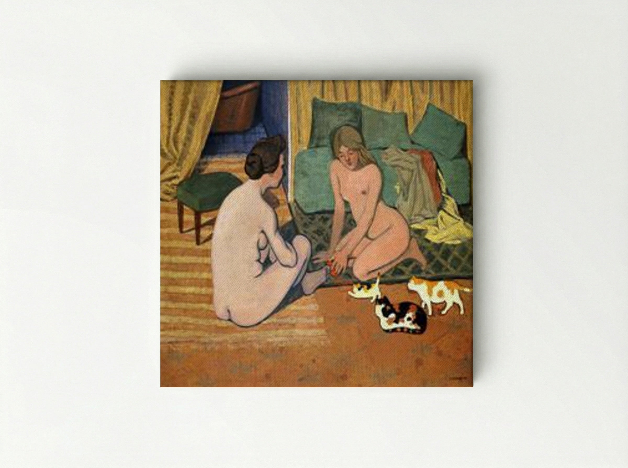 Femme et chat - Félix Vallotton - Canvas