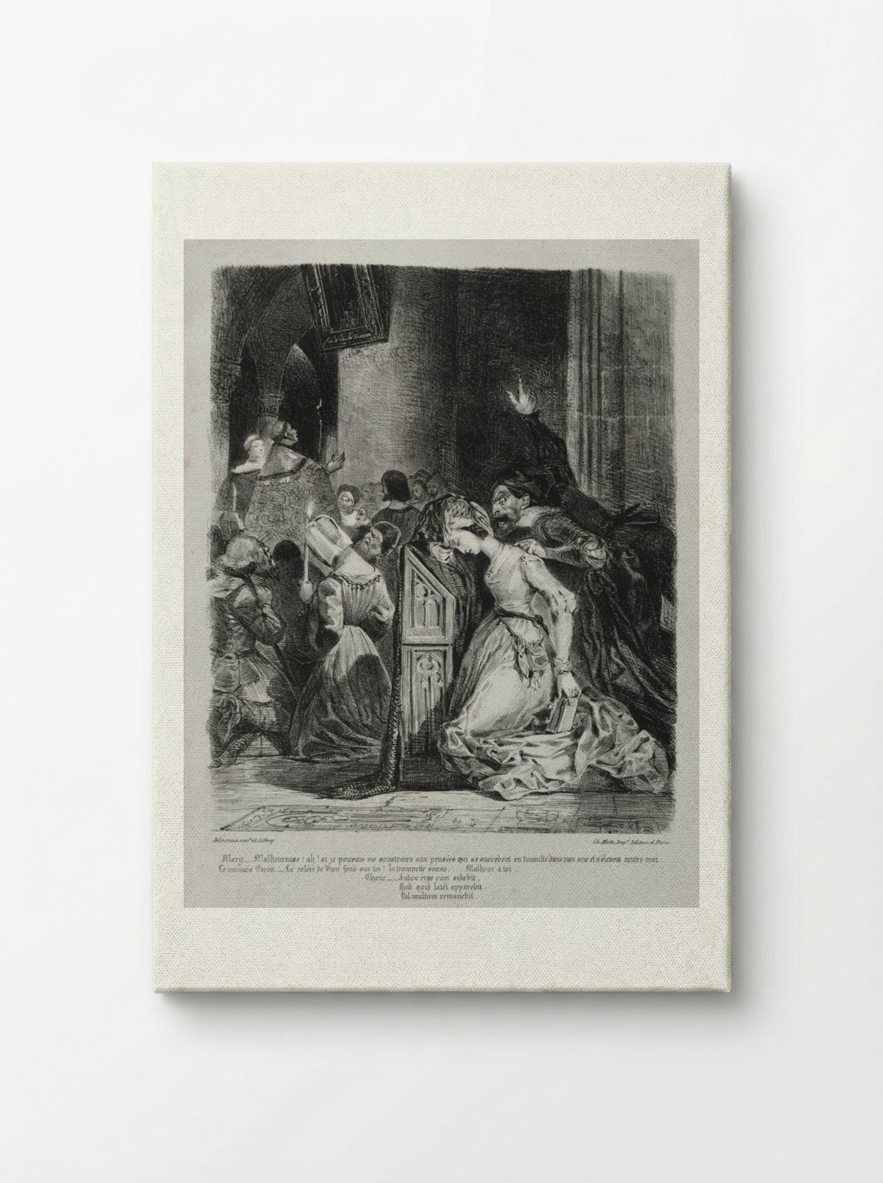 Marguerite at Church (from Faust) - Eugène Delacroix - Canvas