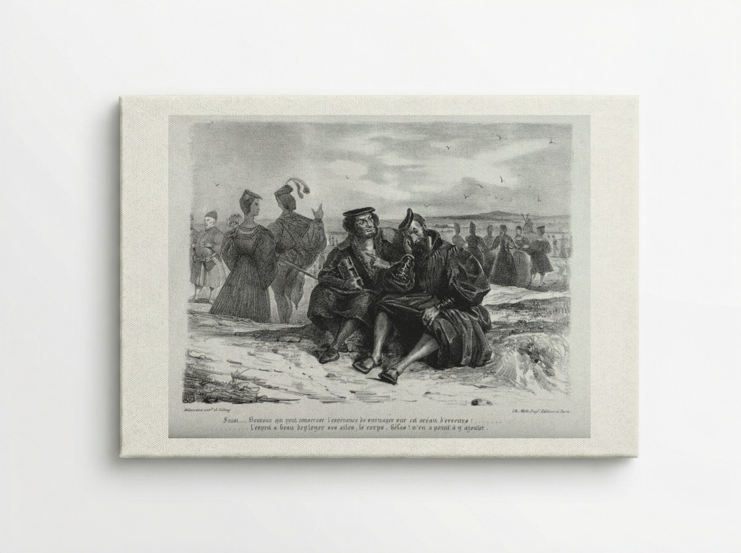 Faust and Wagner - Eugène Delacroix - Canvas