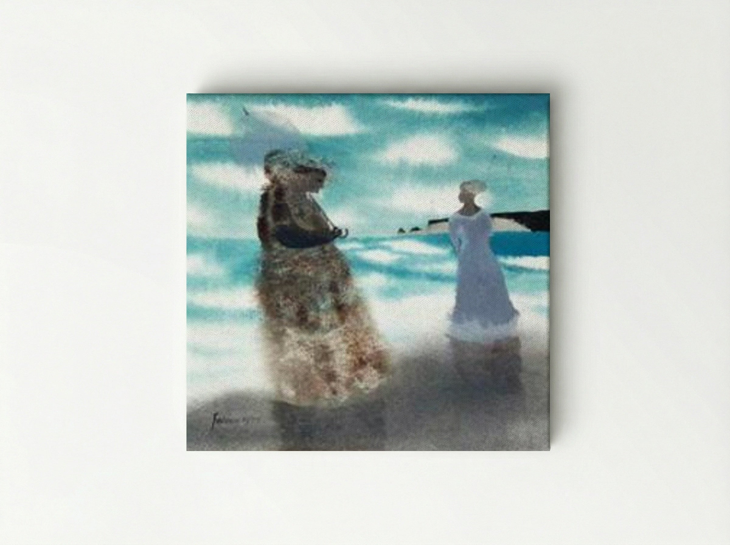Two Women on the Shore - Mary Fedden - Canvas