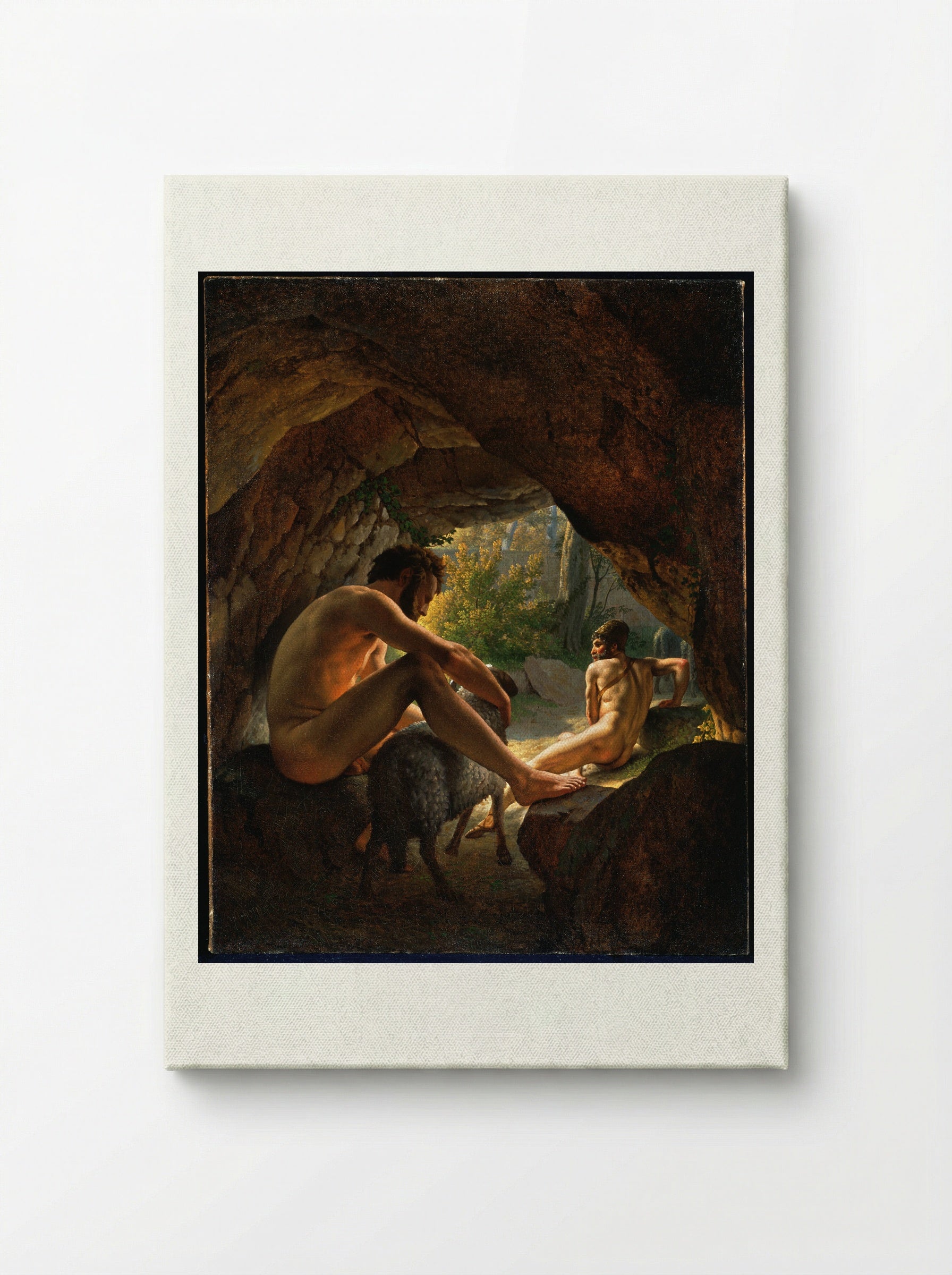 Ulysses Fleeing the Cave of Polyphemus - Christoffer Wilhelm Eckersberg - Canvas