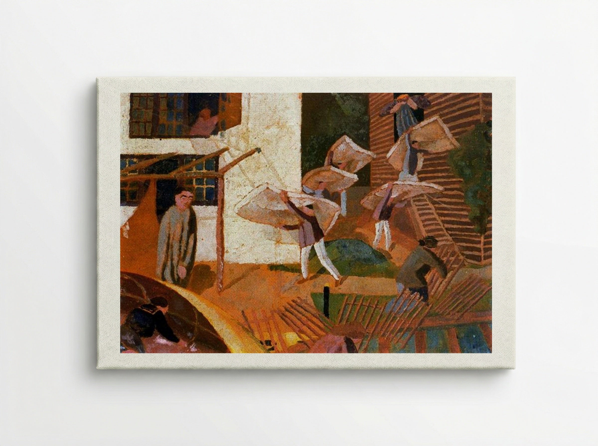 Carrying Mattresses - Stanley Spencer - Canvas