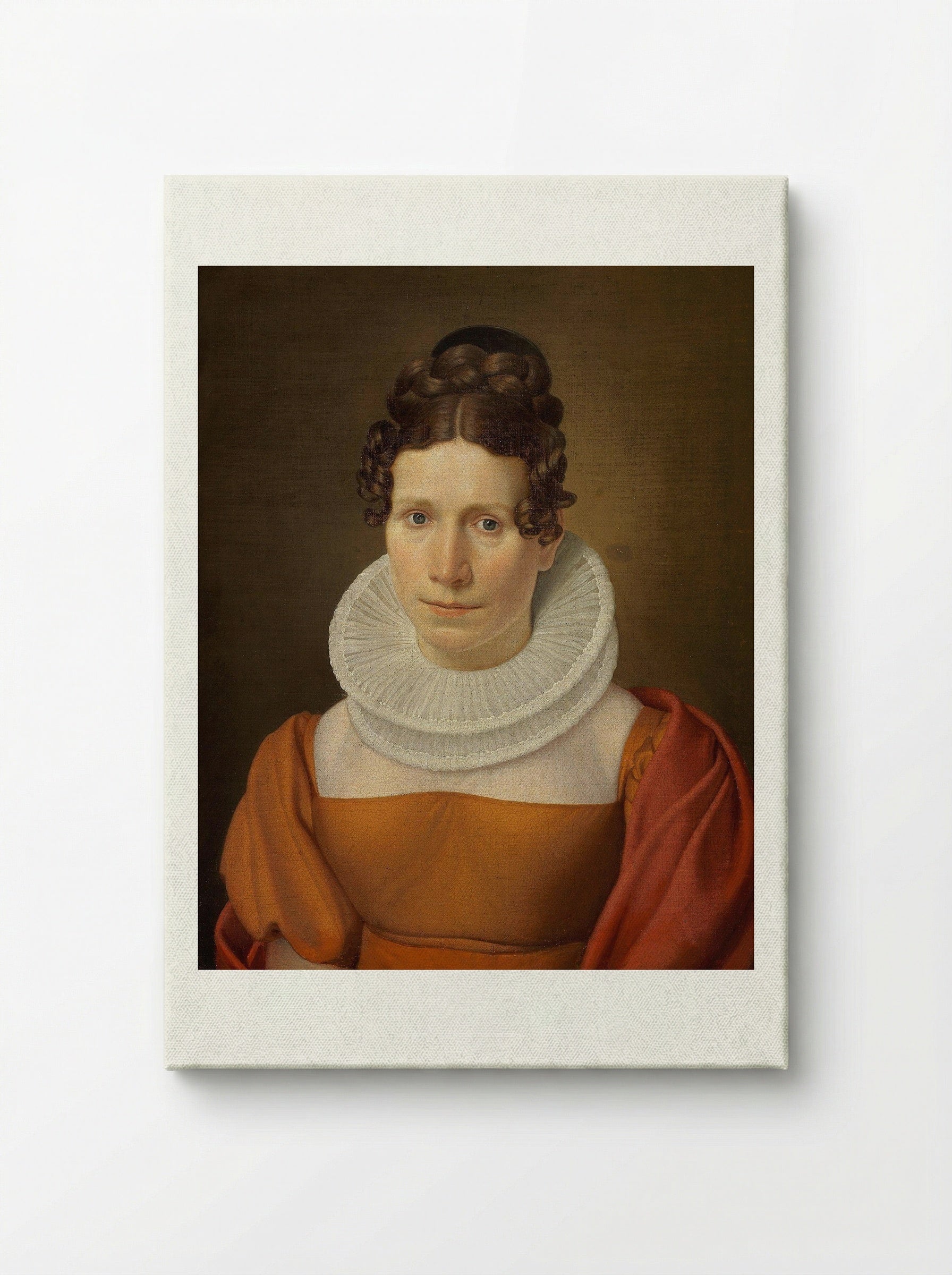 Portrait of Faktor Fjellerups Kone - Christoffer Wilhelm Eckersberg - Canvas