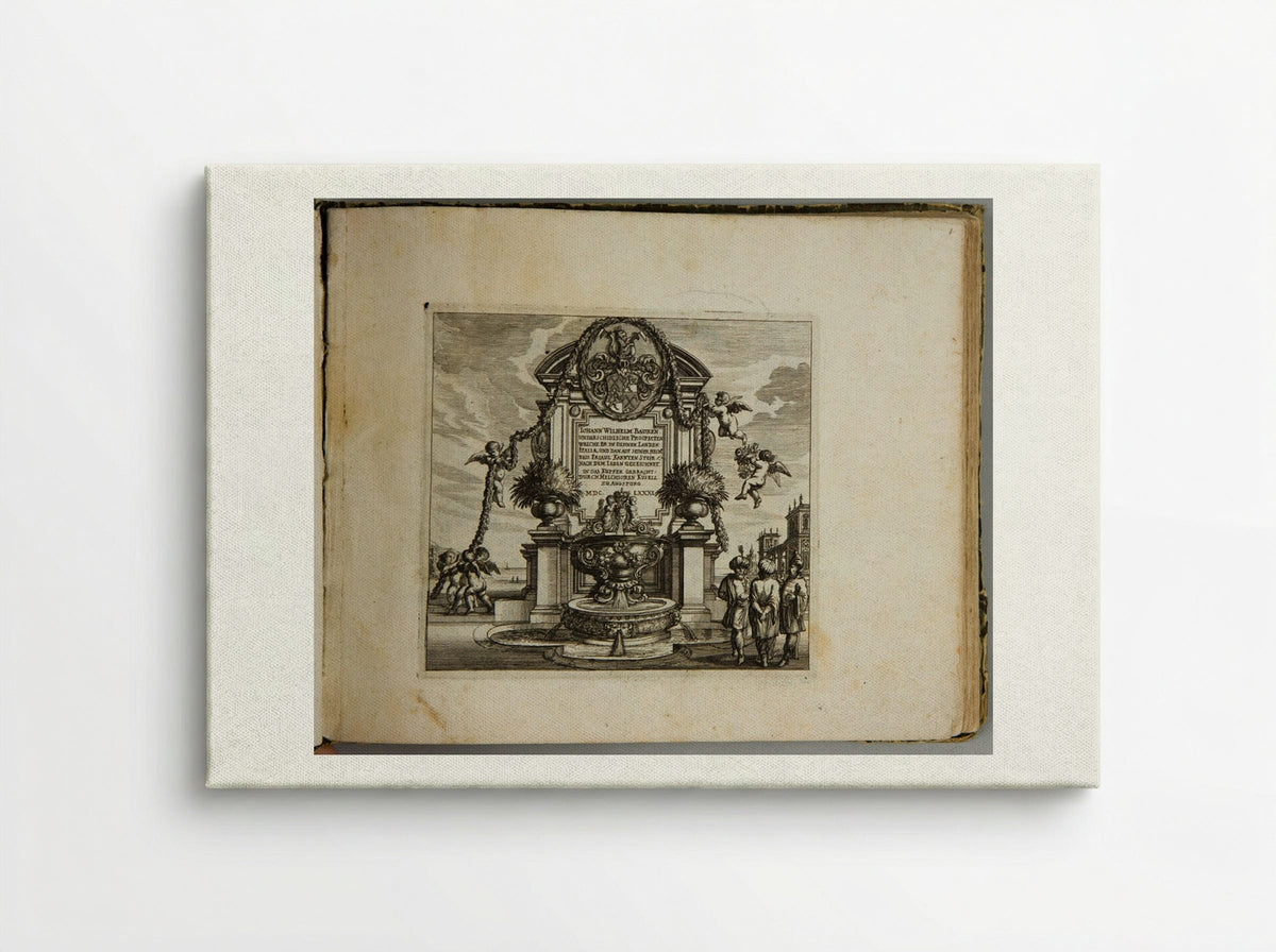 Title Page from Album of Views after Johann Wilhelm Baur - Melchior Küsel - Canvas