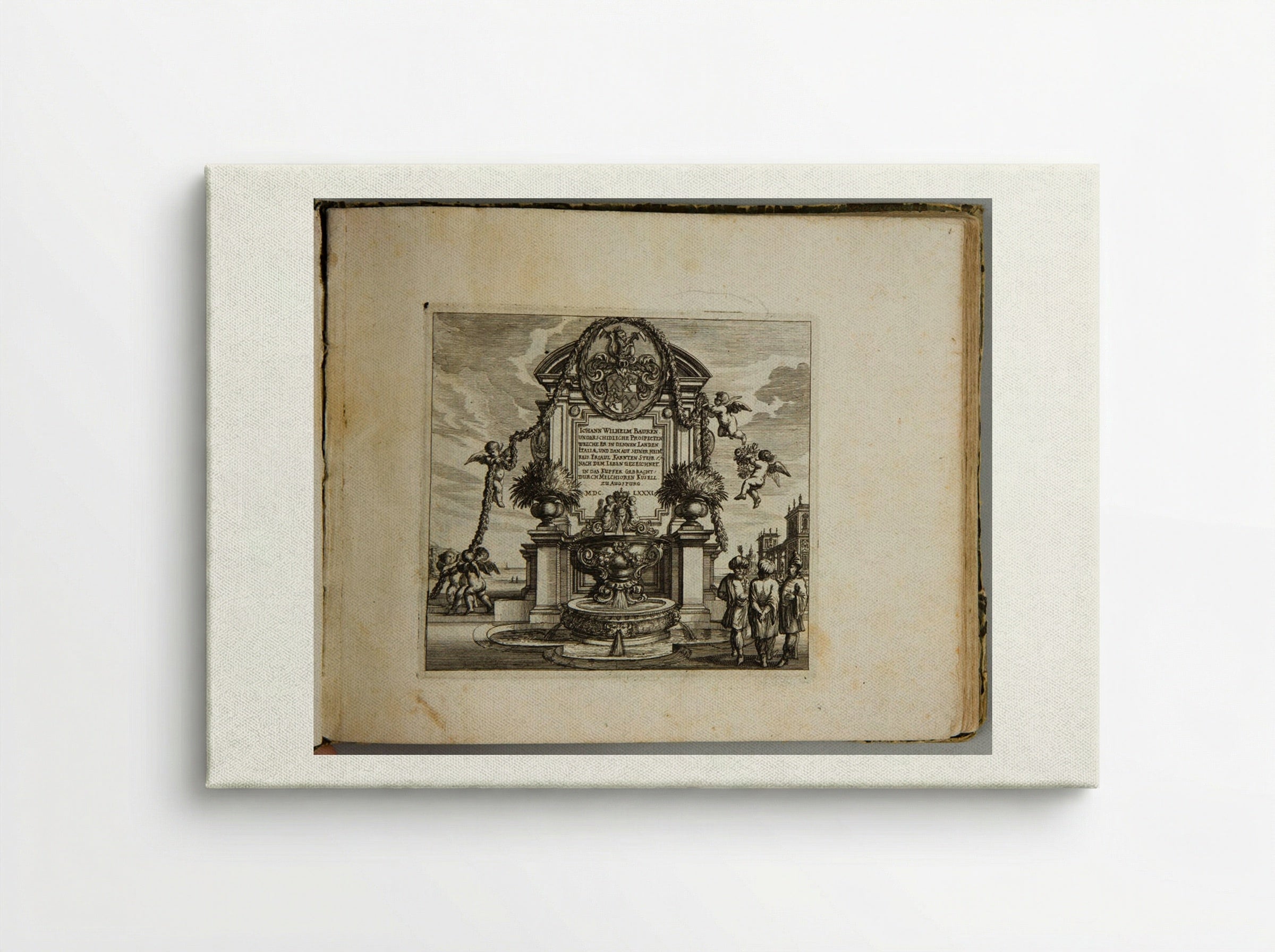 Title Page from Album of Views after Johann Wilhelm Baur - Melchior Küsel - Canvas