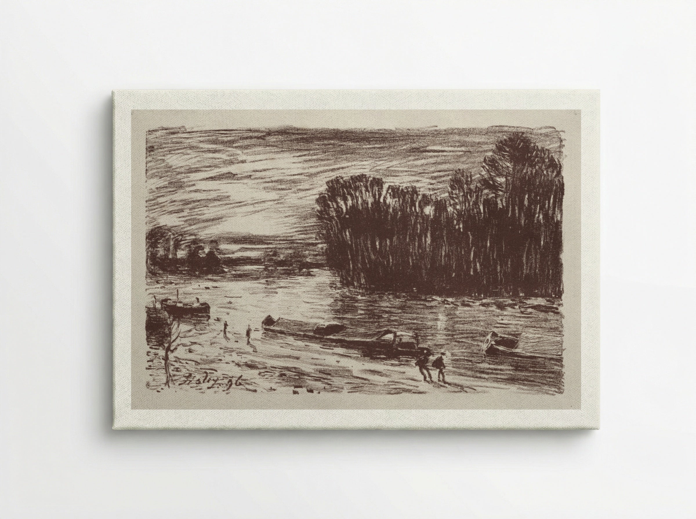On the Banks of the Loing - Alfred Sisley - Canvas
