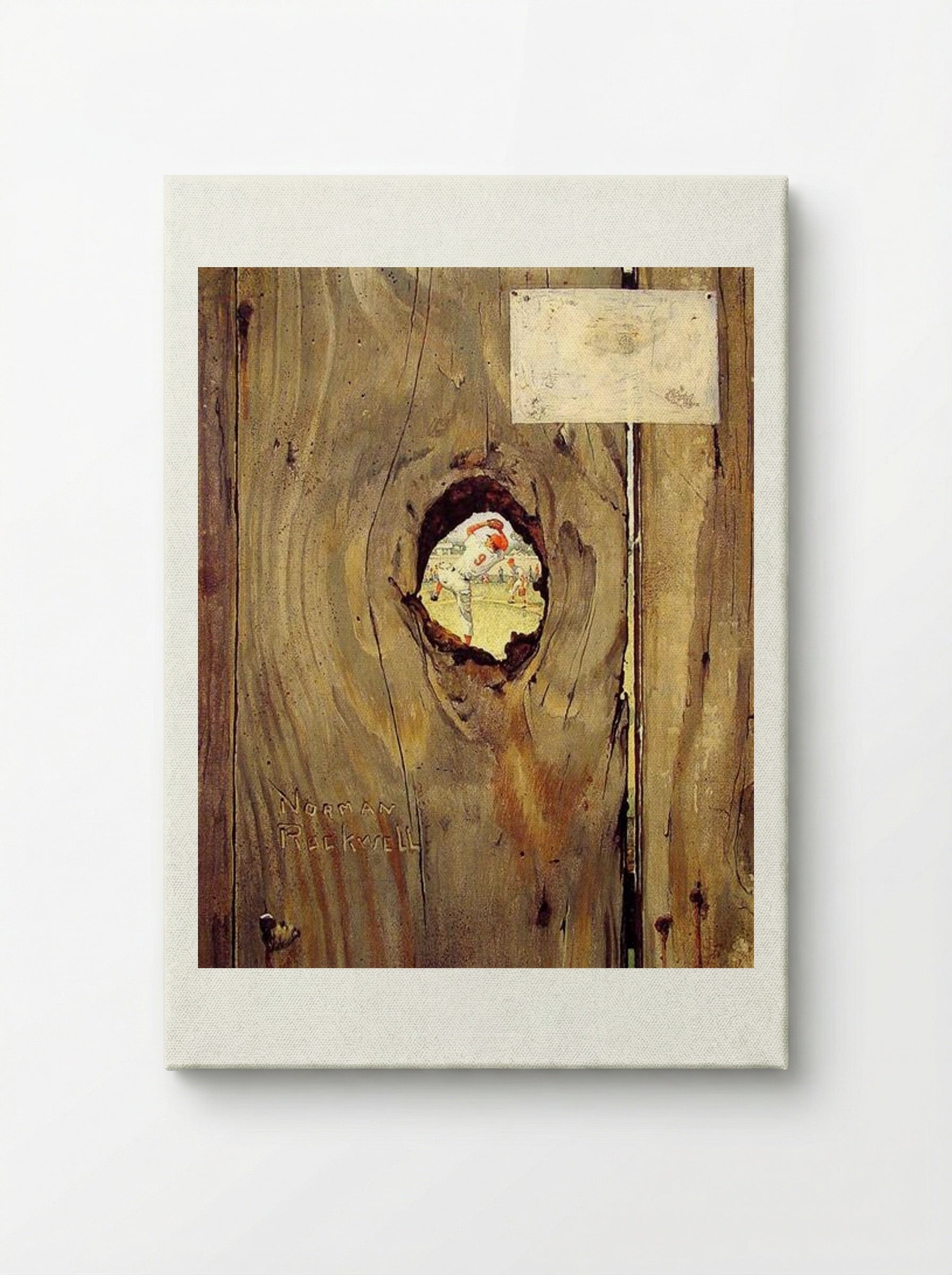 The Peephole - Norman Rockwell - Canvas