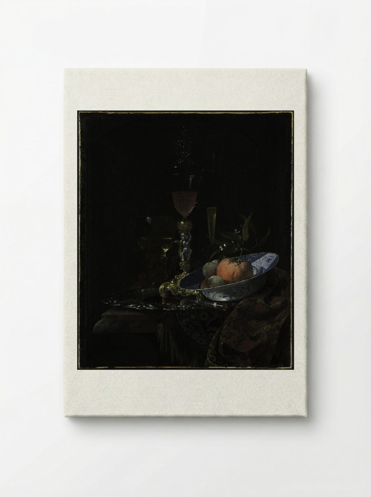 Still-Life with Chinese Porcelain Bowl - Willem Kalf - Canvas