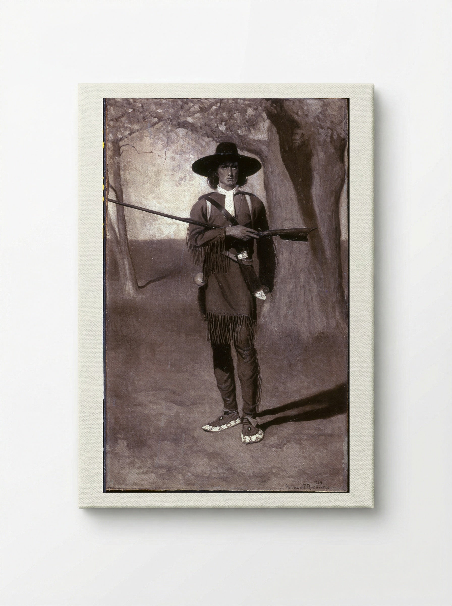 Scouting with Daniel Boone - Norman Rockwell - Canvas