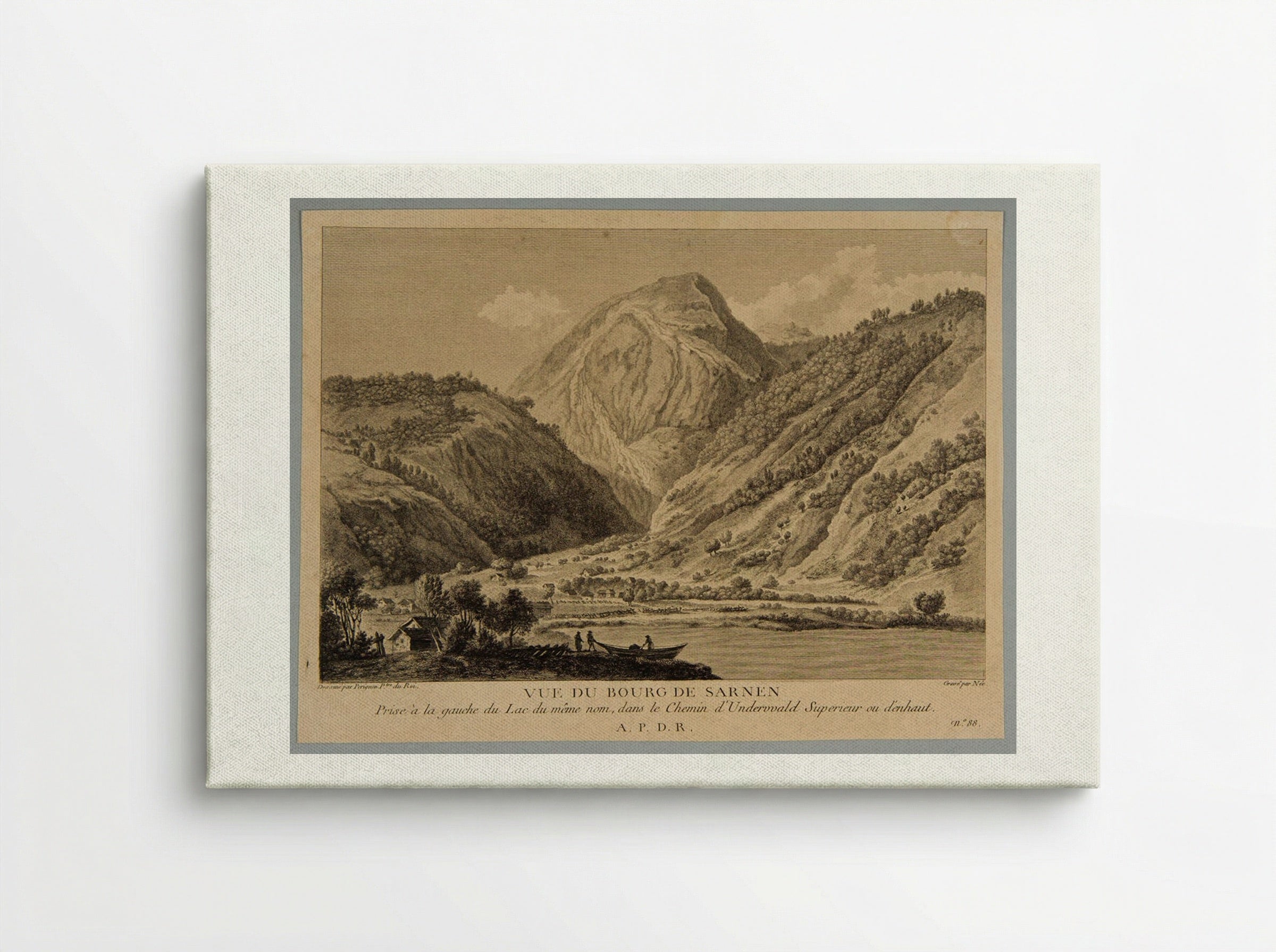 Vue du Bourg de Sarnen - François Denis Née - Canvas