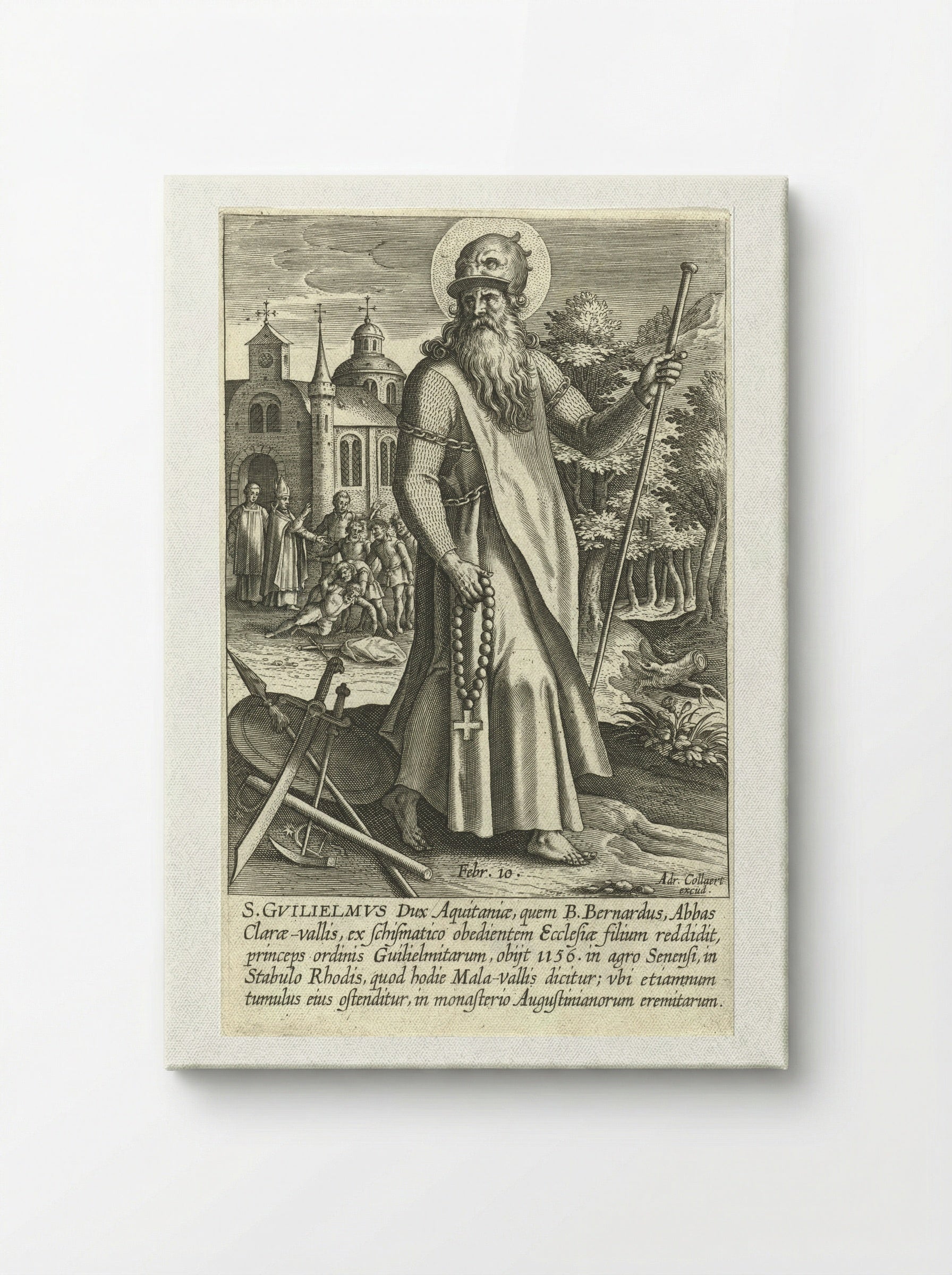 Saint William of Aquitaine - Adriaen Collaert - Canvas