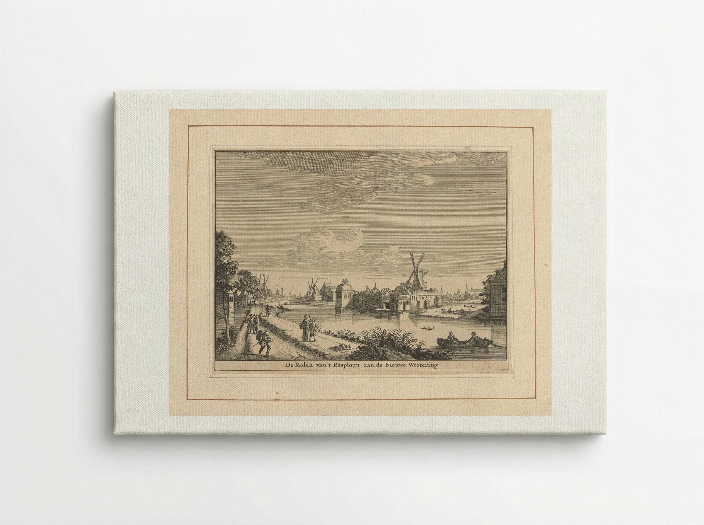 Gezicht op de Rasphuismolen te Amsterdam - Jan Goeree - Canvas