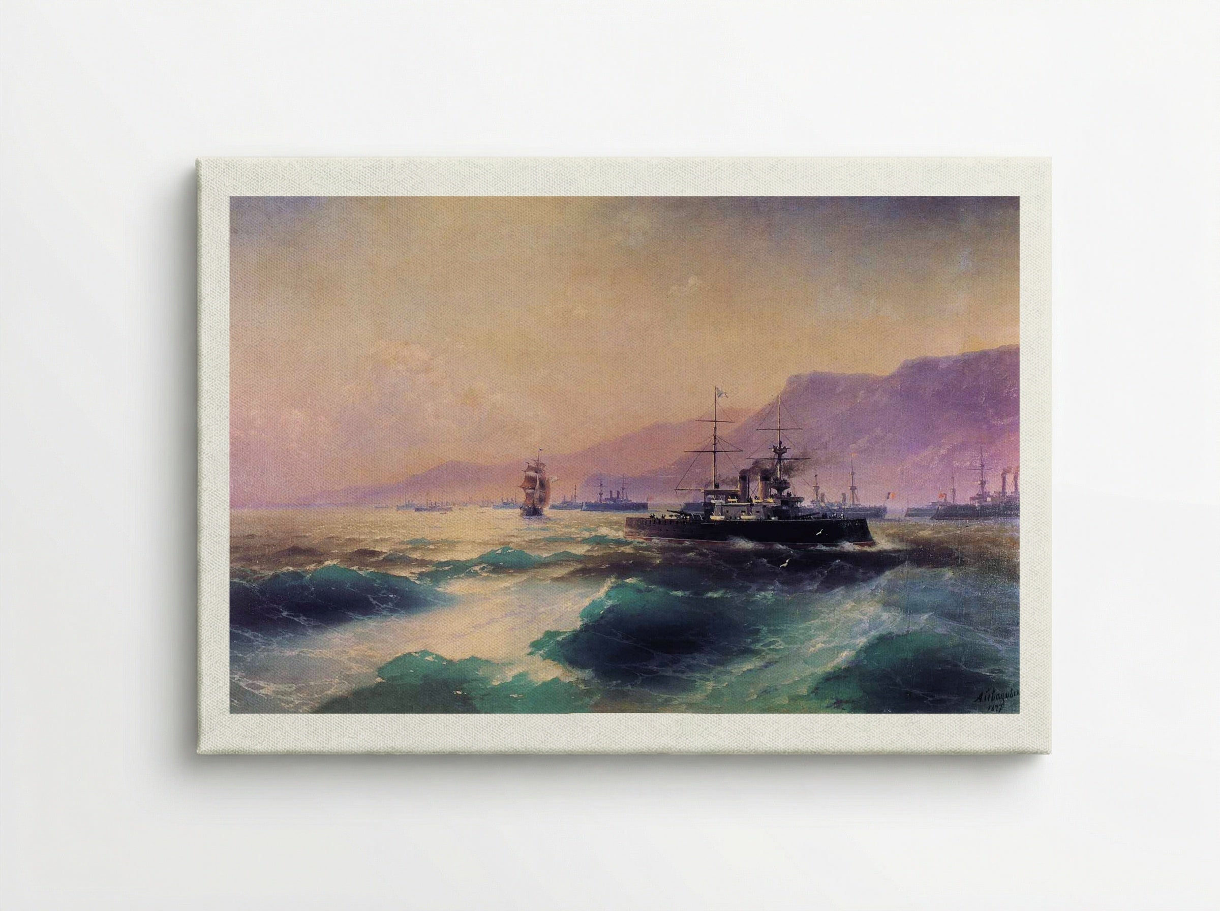 Gunboat off Crete - Ivan Aivazovsky - Canvas