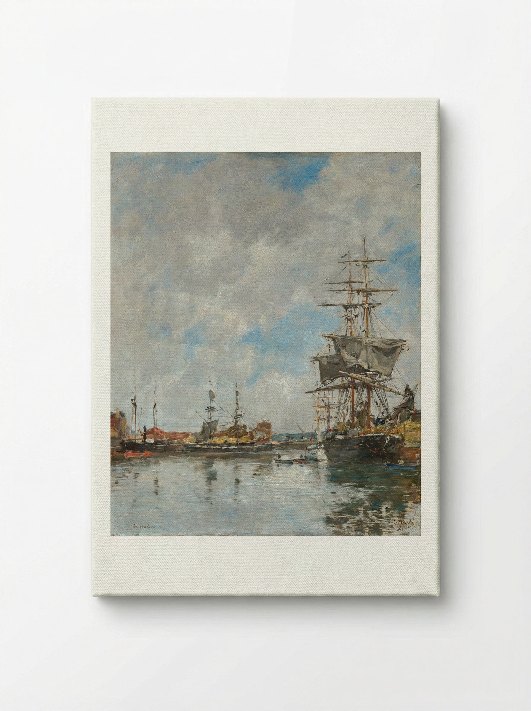 Deauville, the Dock - Eugène Boudin - Canvas