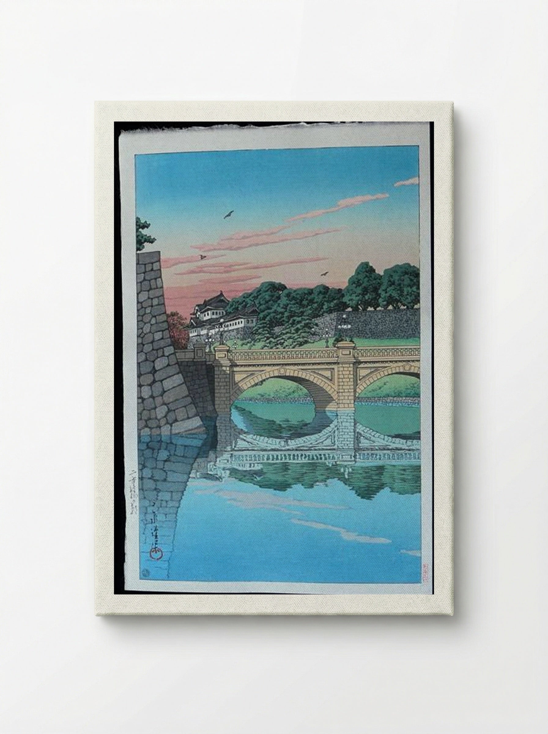 Morning at Nijubashi Bridge - Hasui Kawase - Canvas