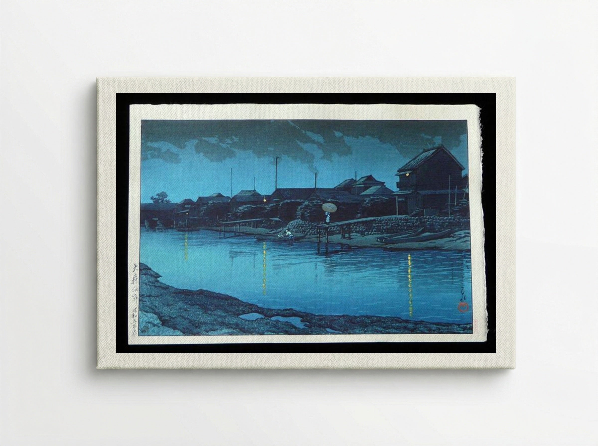 Omori Beach at Night - Hasui Kawase - Canvas
