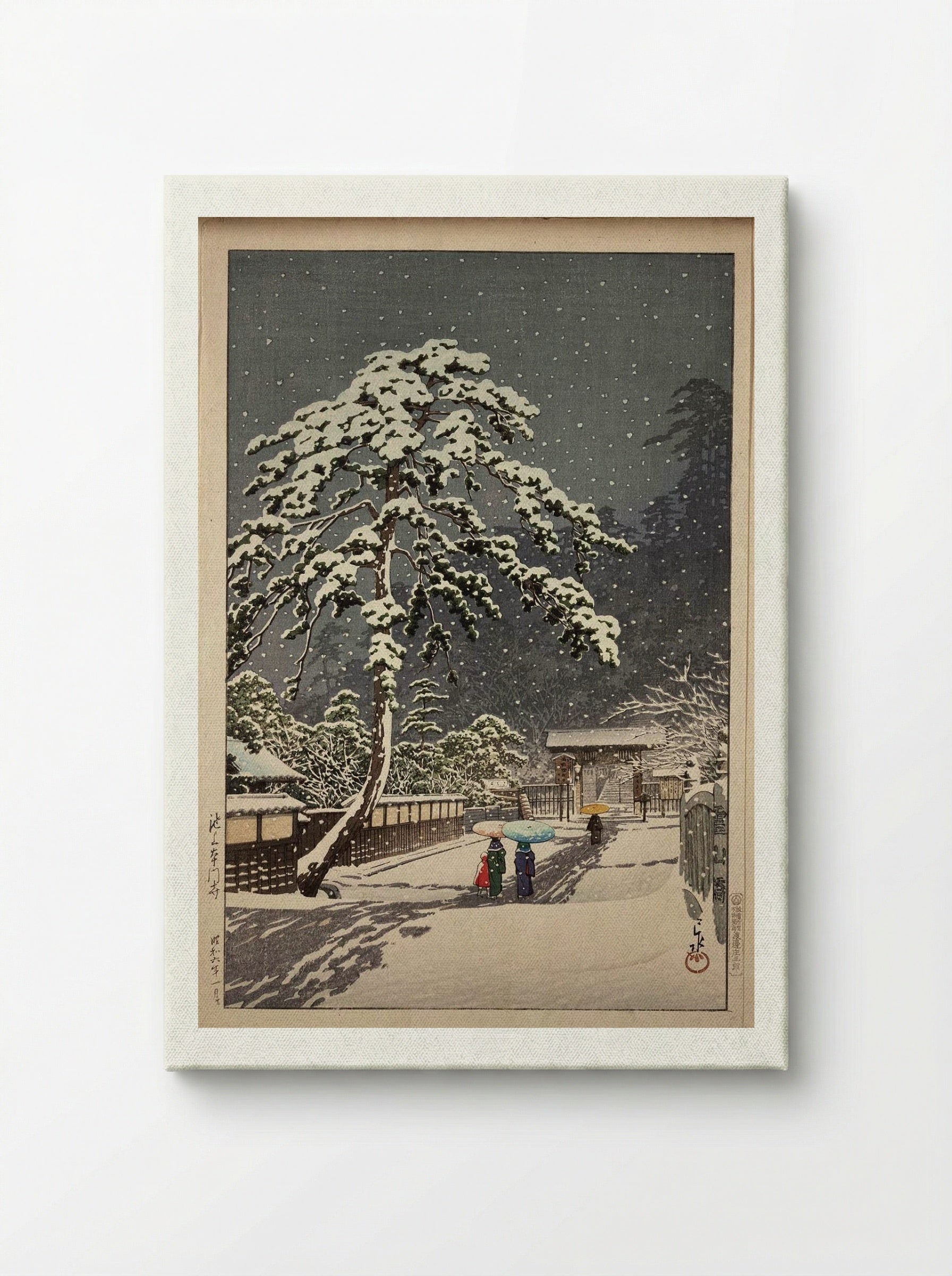 Ikegami Honmonji Temple - Hasui Kawase - Canvas