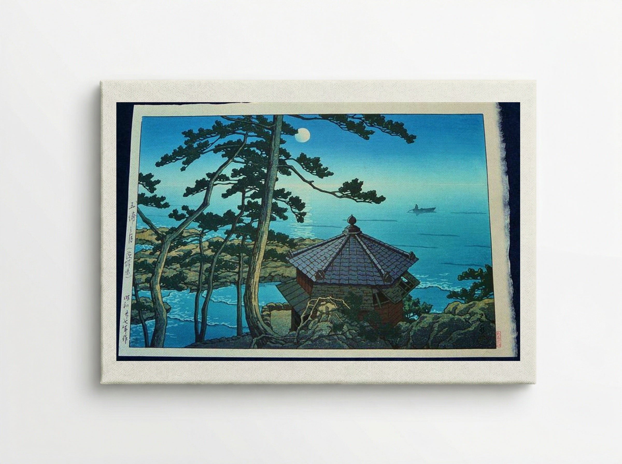 Full Moon at Izu-ura, Ibaraki - Hasui Kawase - Canvas