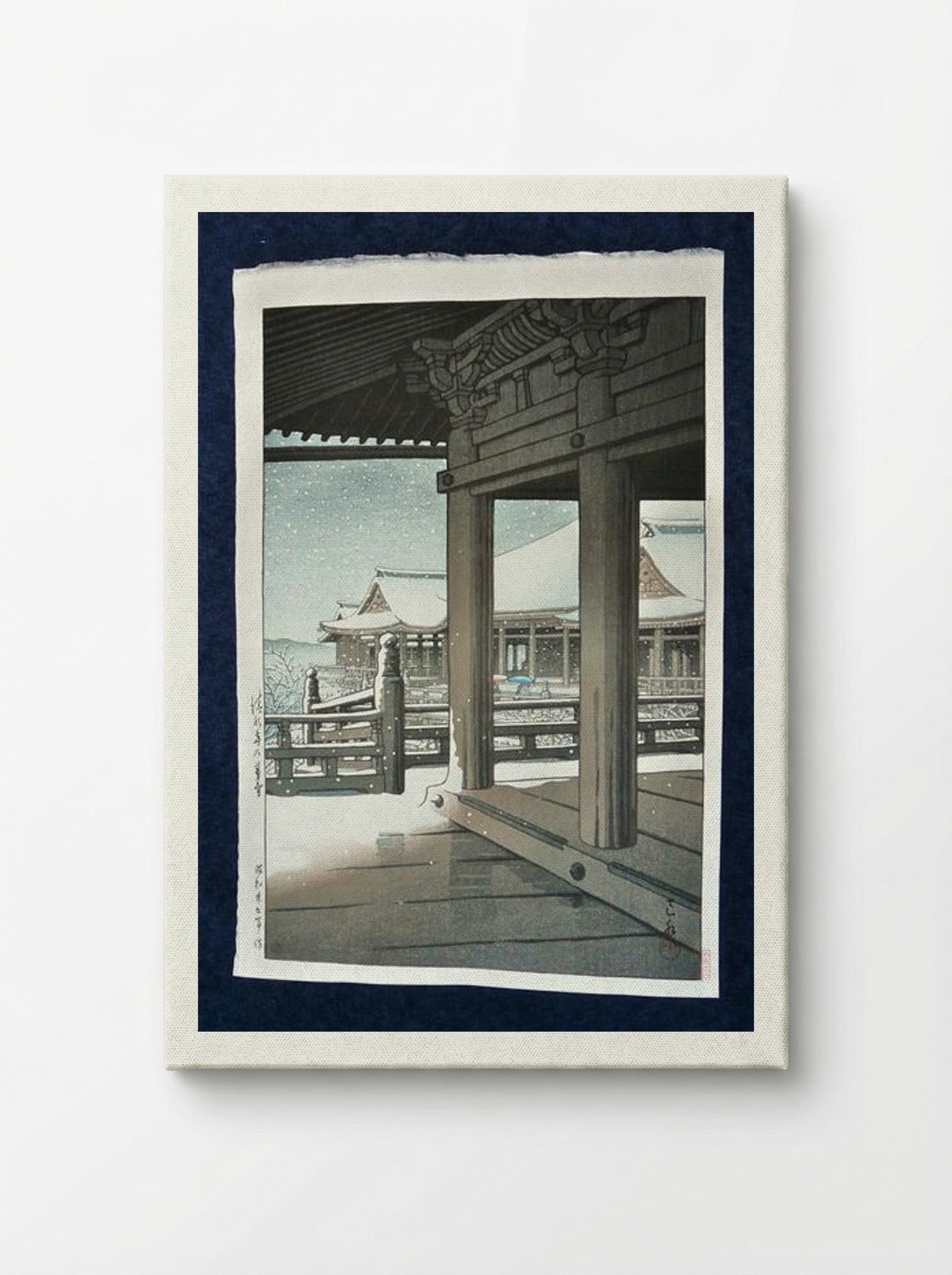 Snow Fall at Kiyomizu Temple, Kyoto - Hasui Kawase - Canvas