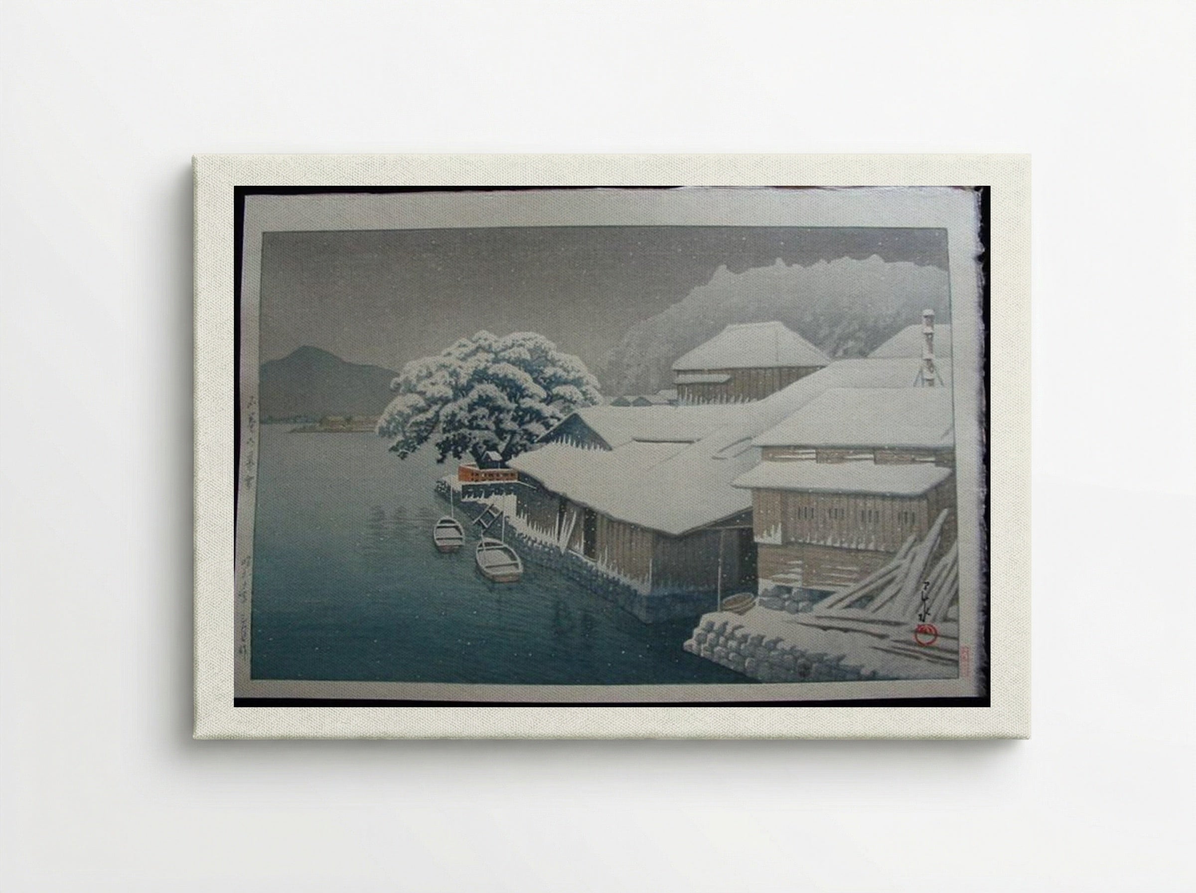 Snow at Ishinomaki - Hasui Kawase - Canvas