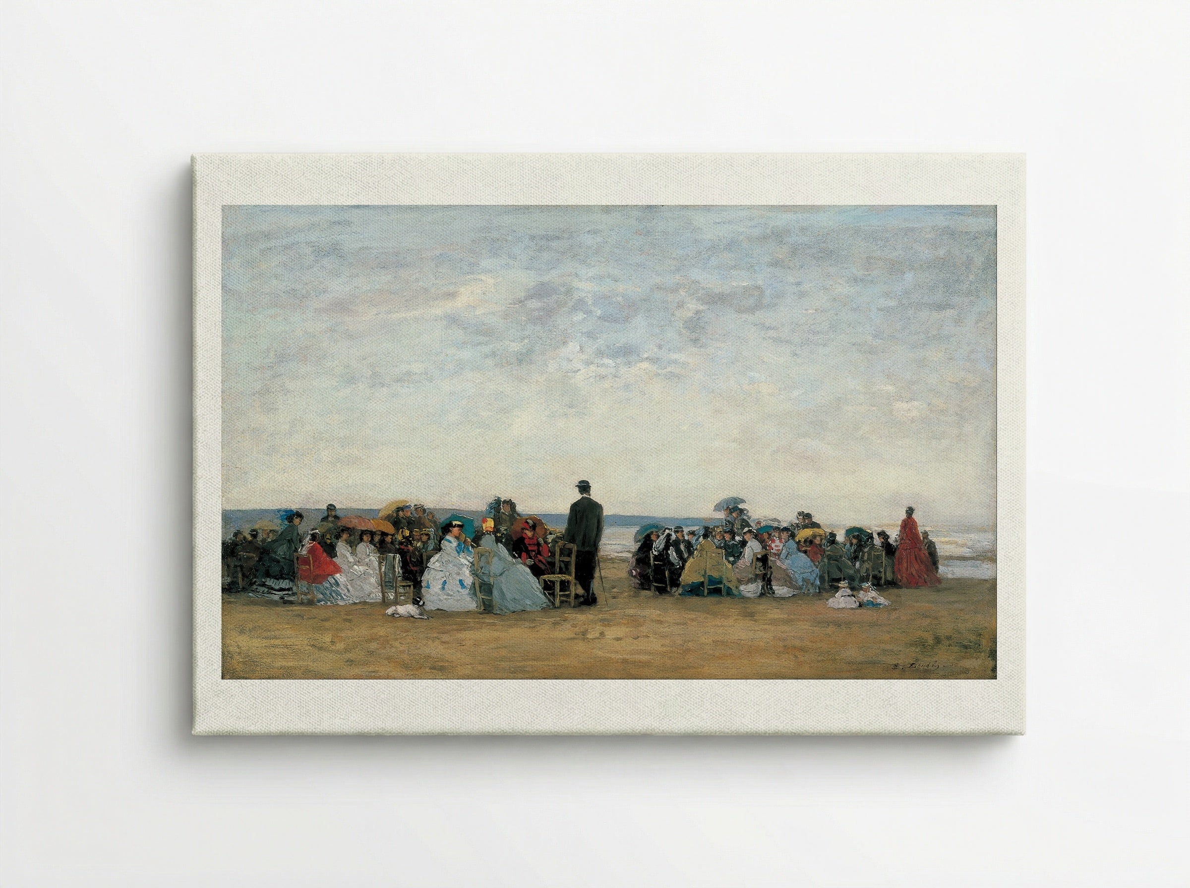 The Beach at Trouville - Eugène Boudin - Canvas
