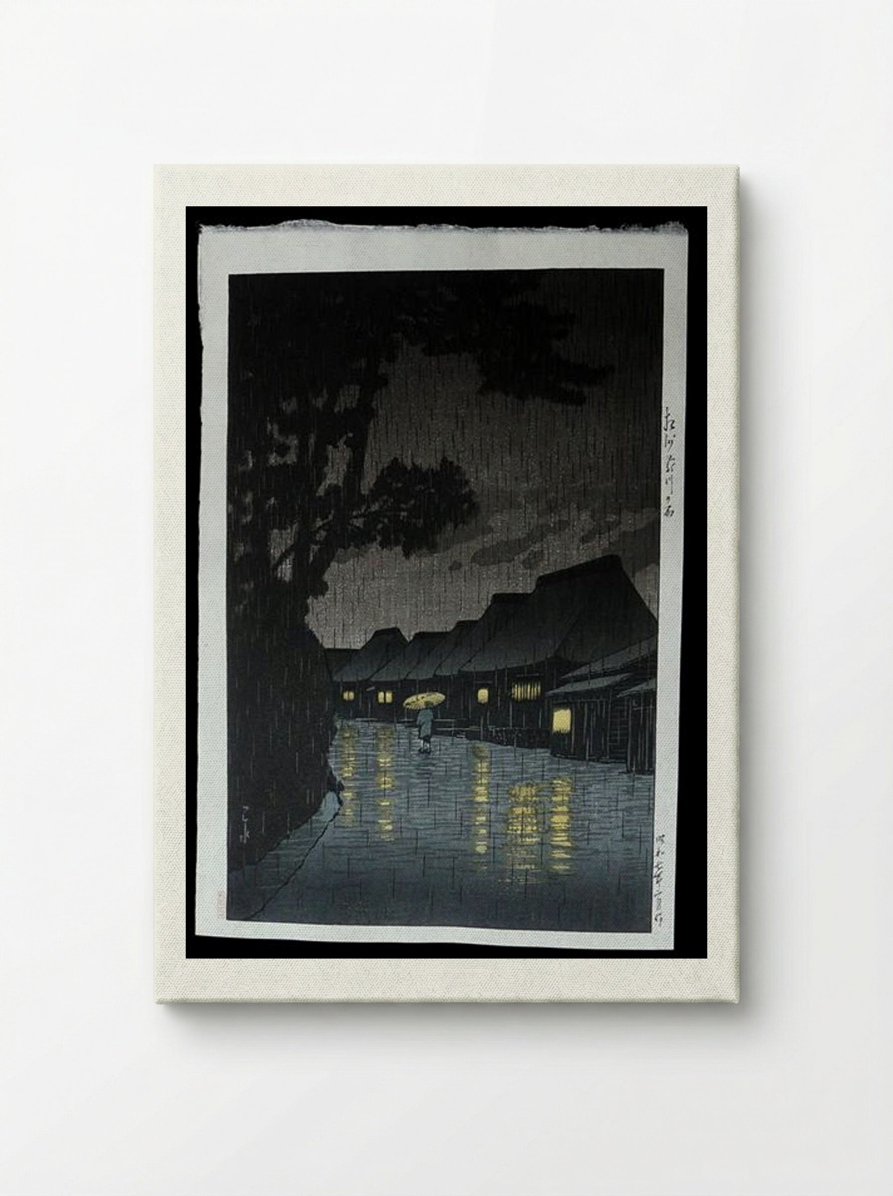 Rainy Night at Maekawa - Hasui Kawase - Canvas